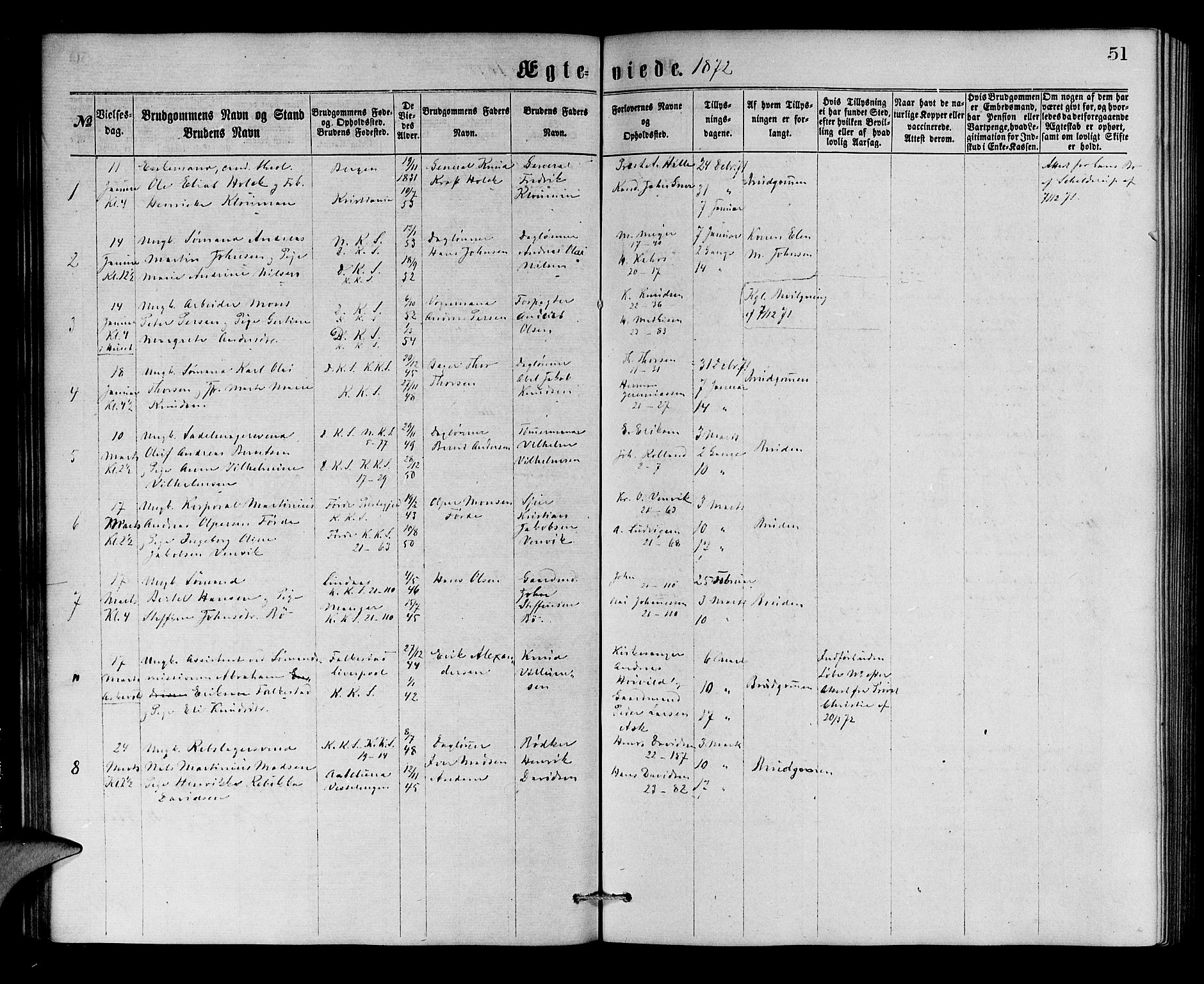 Korskirken sokneprestembete, AV/SAB-A-76101/H/Hab: Parish register (copy) no. D 2, 1867-1886, p. 51