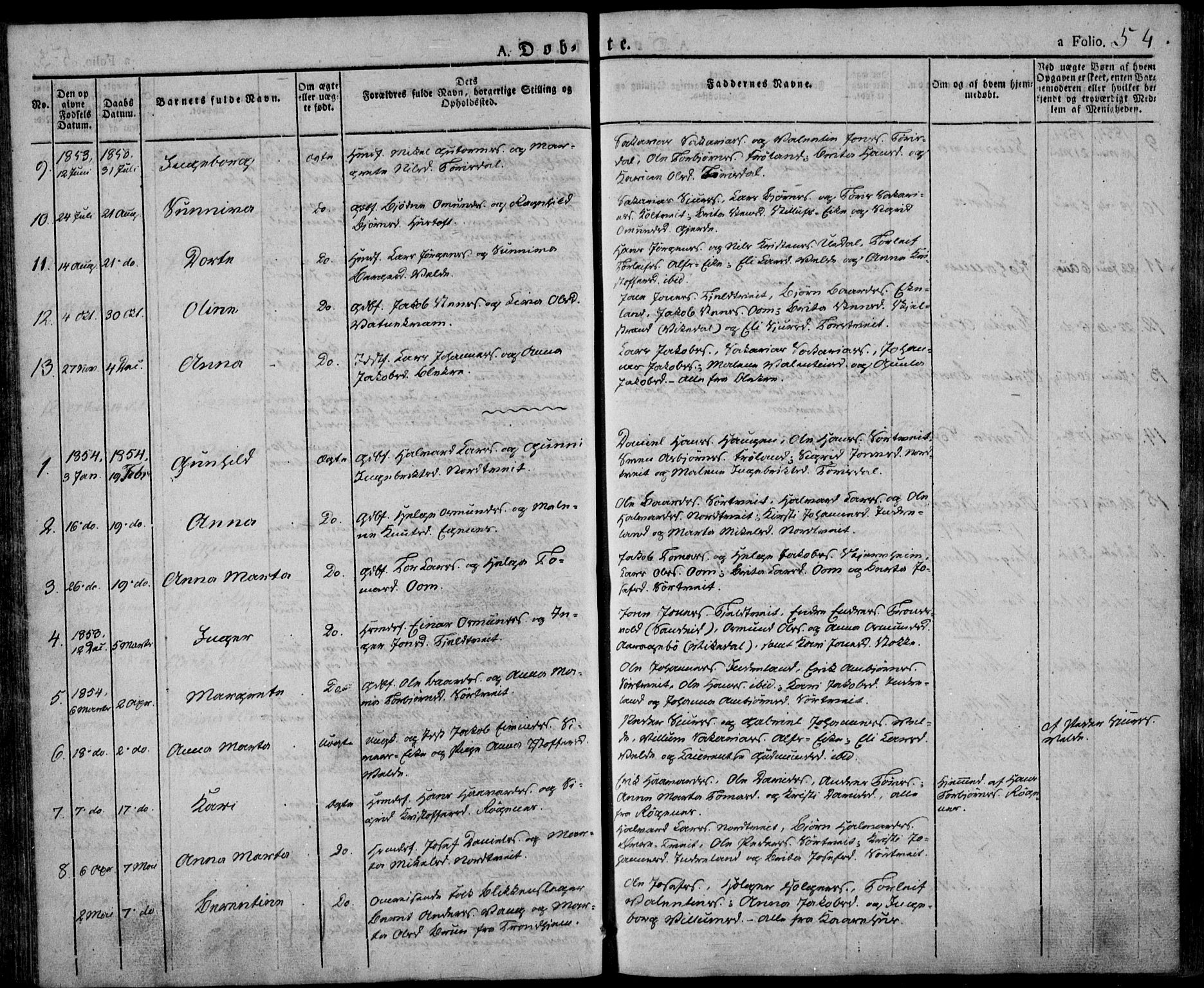 Skjold sokneprestkontor, AV/SAST-A-101847/H/Ha/Haa/L0005: Parish register (official) no. A 5, 1830-1856, p. 54