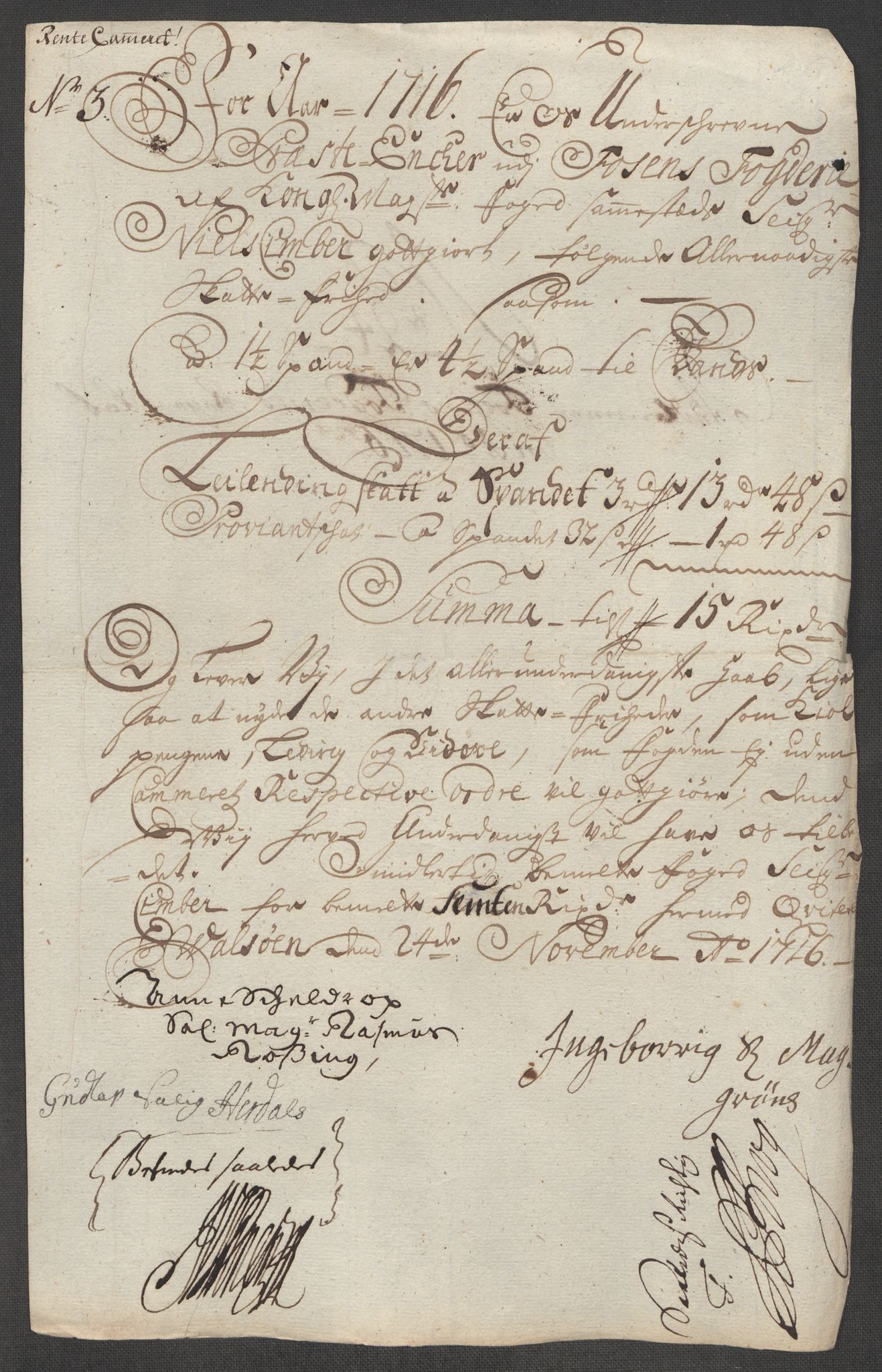 Rentekammeret inntil 1814, Reviderte regnskaper, Fogderegnskap, AV/RA-EA-4092/R57/L3864: Fogderegnskap Fosen, 1716, p. 185