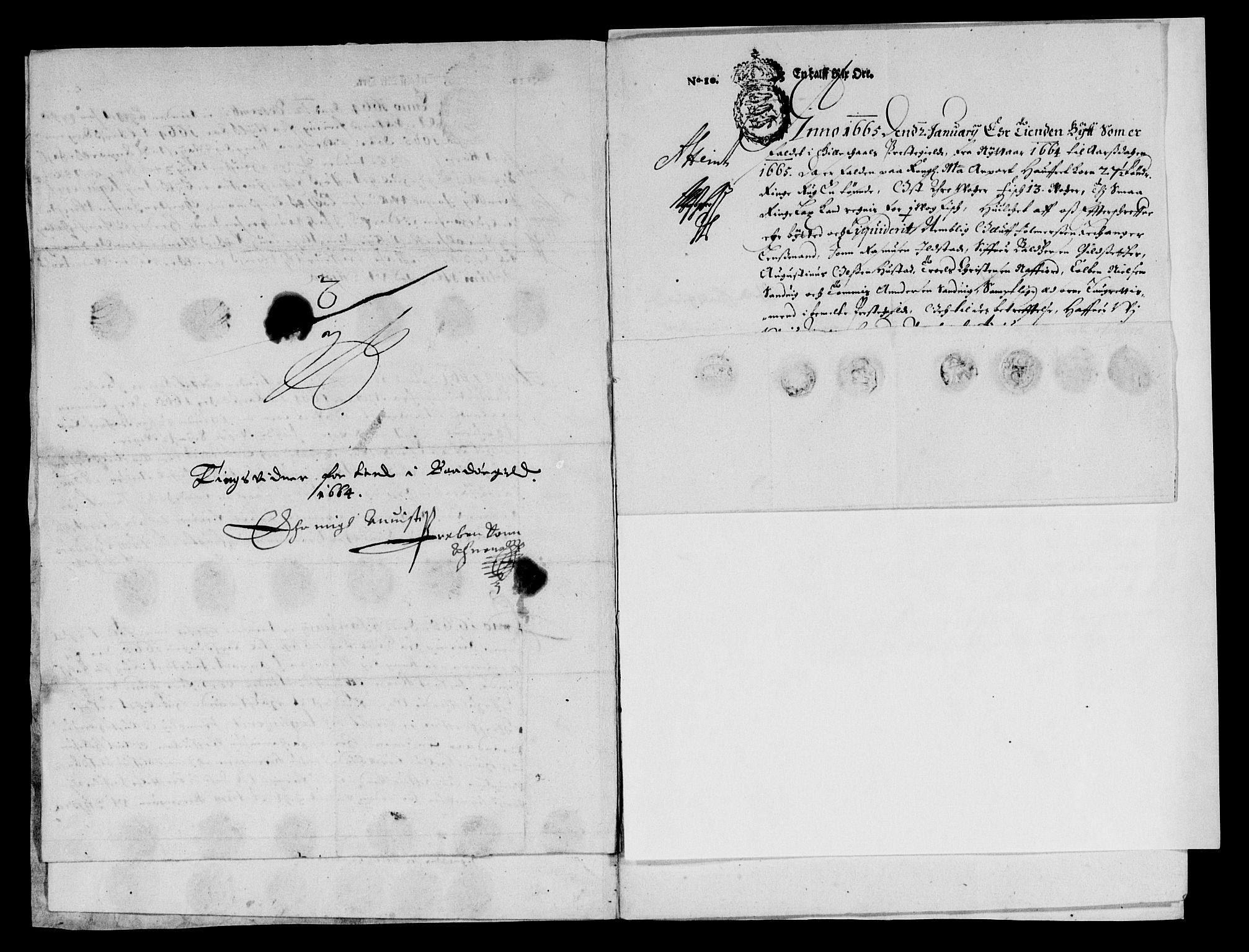 Rentekammeret inntil 1814, Reviderte regnskaper, Lensregnskaper, AV/RA-EA-5023/R/Rb/Rbz/L0040: Nordlandenes len, 1663-1665