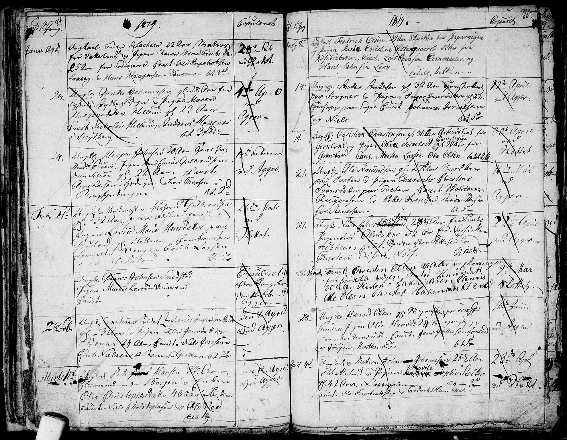 Aker prestekontor kirkebøker, AV/SAO-A-10861/G/L0001: Parish register (copy) no. 1, 1796-1826, p. 84-85