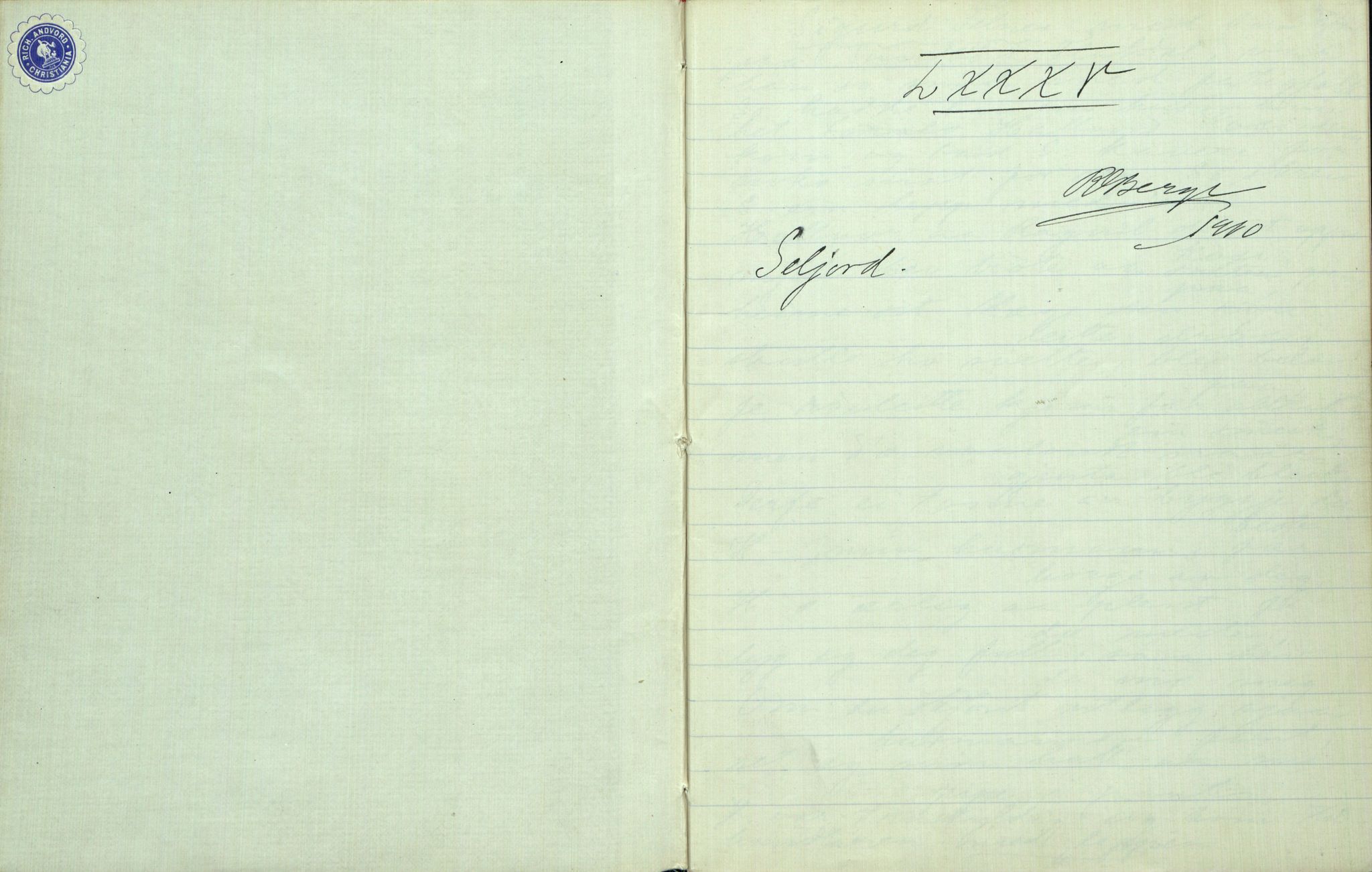 Rikard Berge, TEMU/TGM-A-1003/F/L0003/0026: 061-100 Innholdslister / 85 Seljord, 1910, p. 1