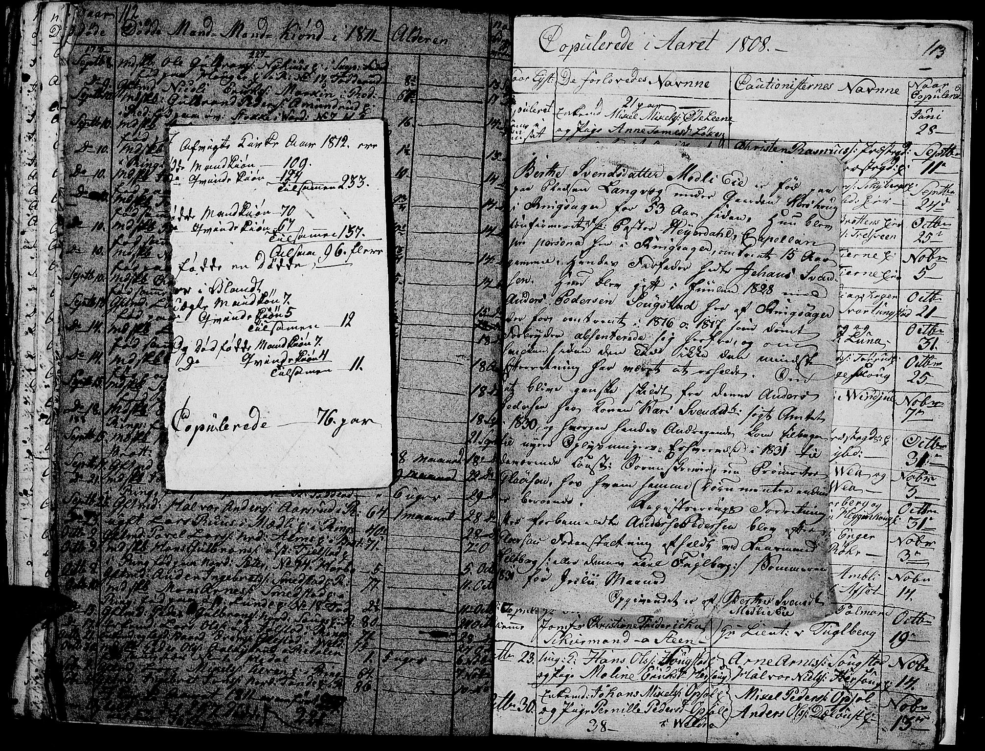 Ringsaker prestekontor, AV/SAH-PREST-014/I/Ia/L0005/0008: Parish register draft no. 5.8, 1807-1811, p. 112-113