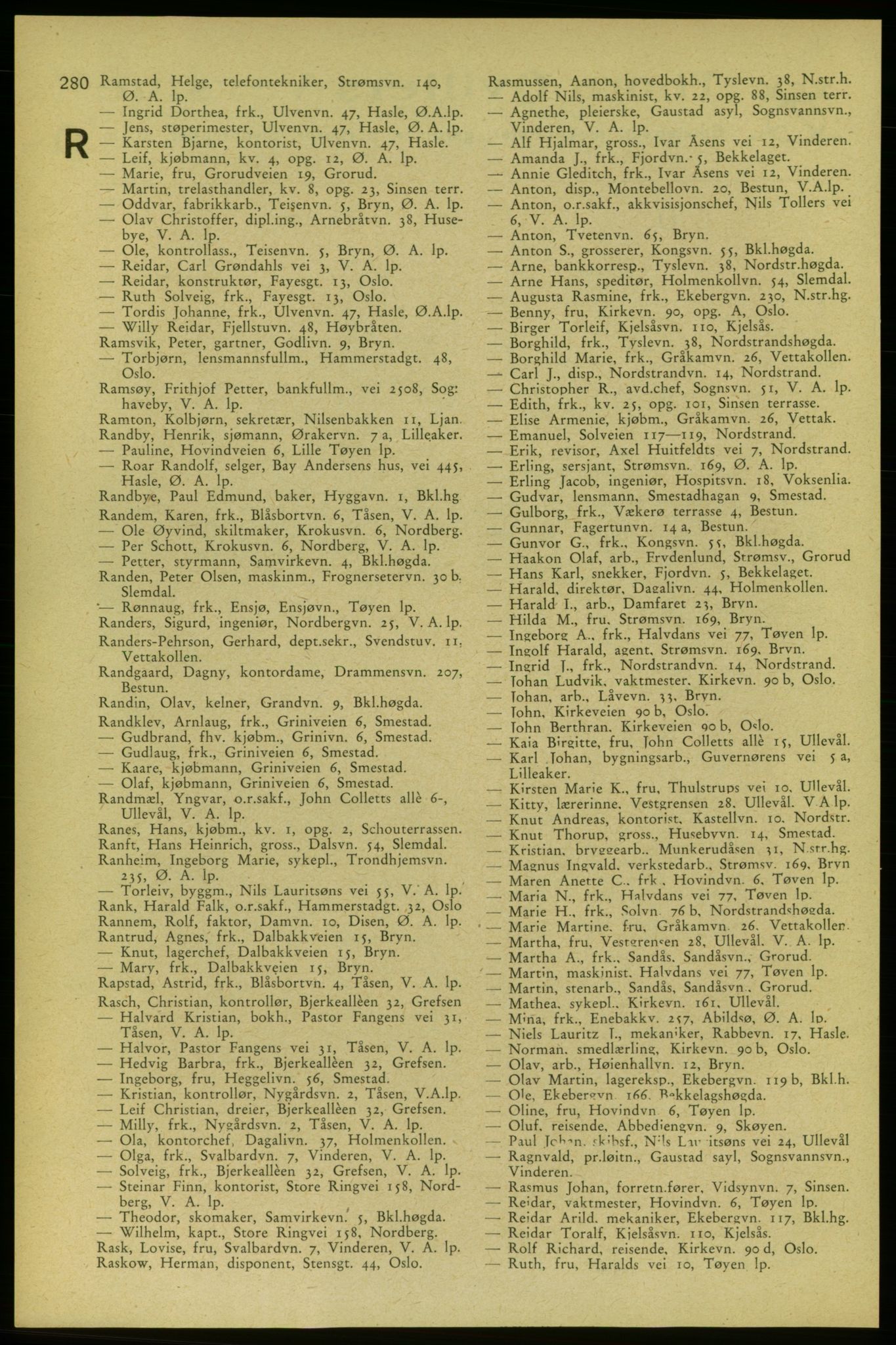 Aker adressebok/adressekalender, PUBL/001/A/006: Aker adressebok, 1937-1938, p. 280