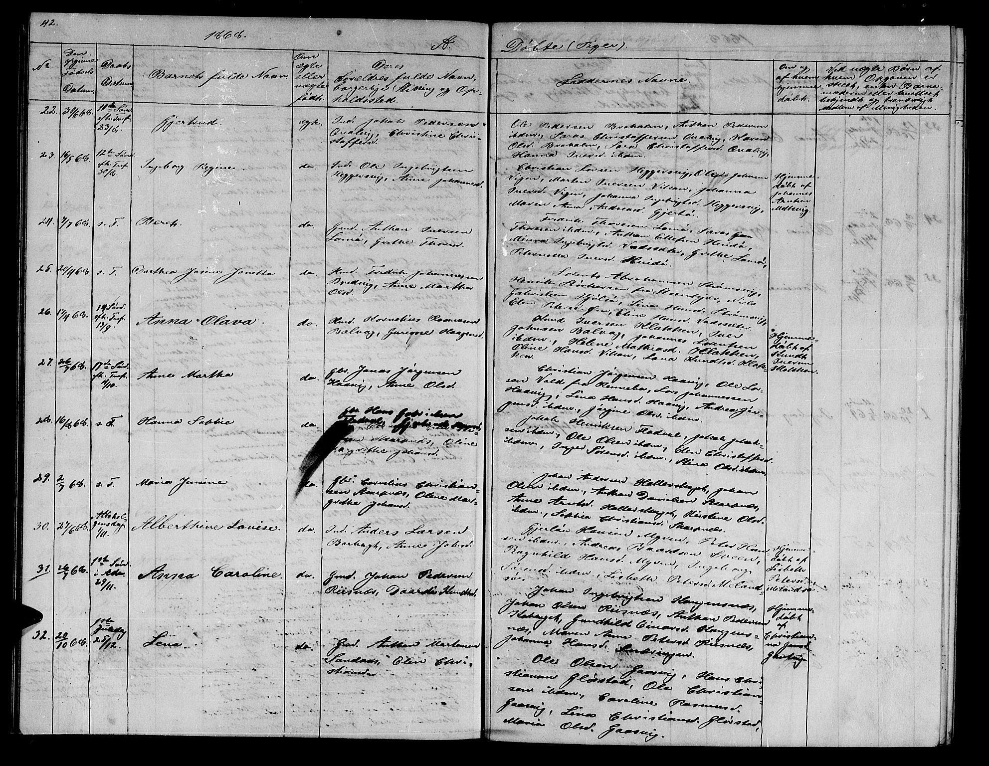 Ministerialprotokoller, klokkerbøker og fødselsregistre - Sør-Trøndelag, SAT/A-1456/634/L0539: Parish register (copy) no. 634C01, 1866-1873, p. 42