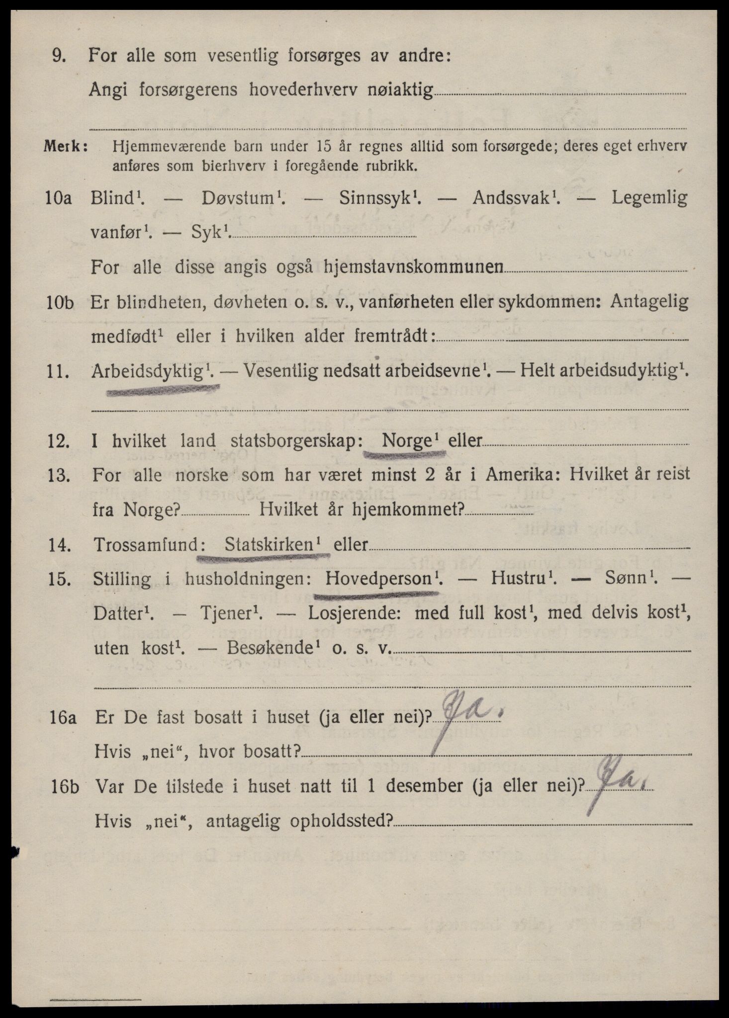 SAT, 1920 census for Borgund, 1920, p. 3855
