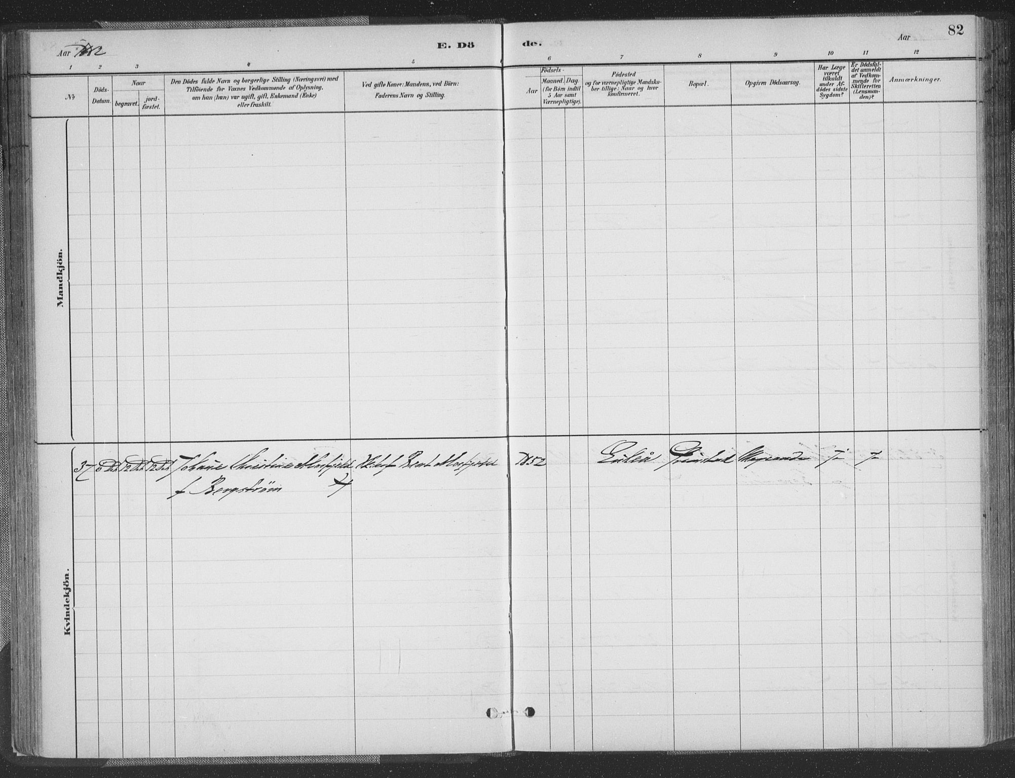 Grimstad sokneprestkontor, AV/SAK-1111-0017/F/Fa/L0004: Parish register (official) no. A 3, 1882-1910, p. 82