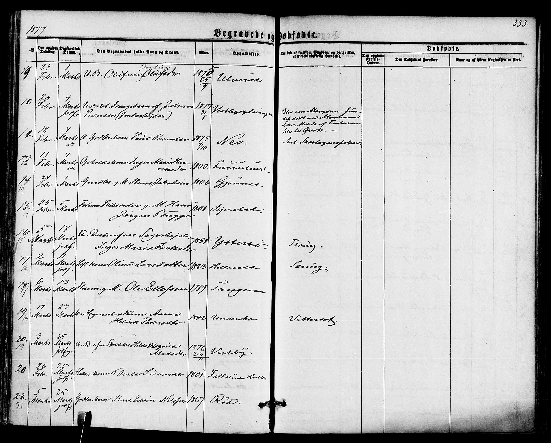 Hedrum kirkebøker, AV/SAKO-A-344/F/Fa/L0008: Parish register (official) no. I 8, 1869-1880, p. 333