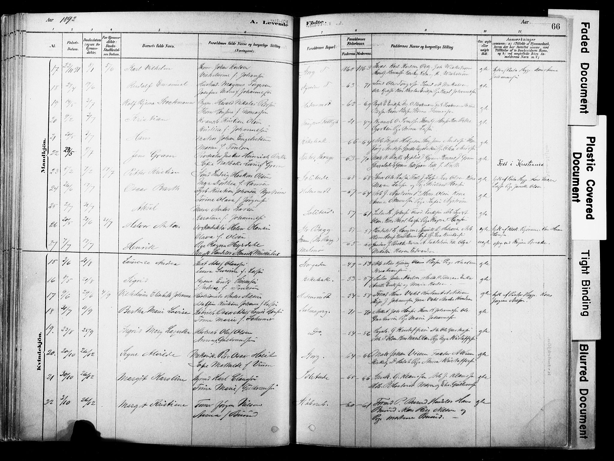 Strømsø kirkebøker, SAKO/A-246/F/Fb/L0006: Parish register (official) no. II 6, 1879-1910, p. 66