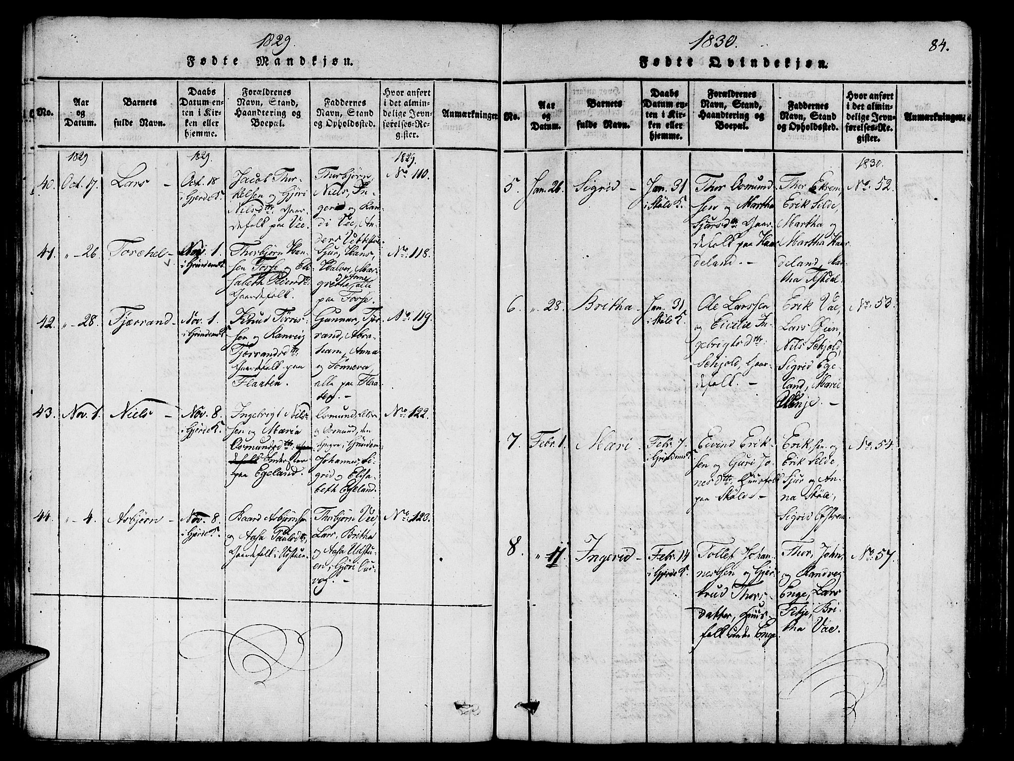 Etne sokneprestembete, AV/SAB-A-75001/H/Haa: Parish register (official) no. A 6, 1815-1831, p. 84