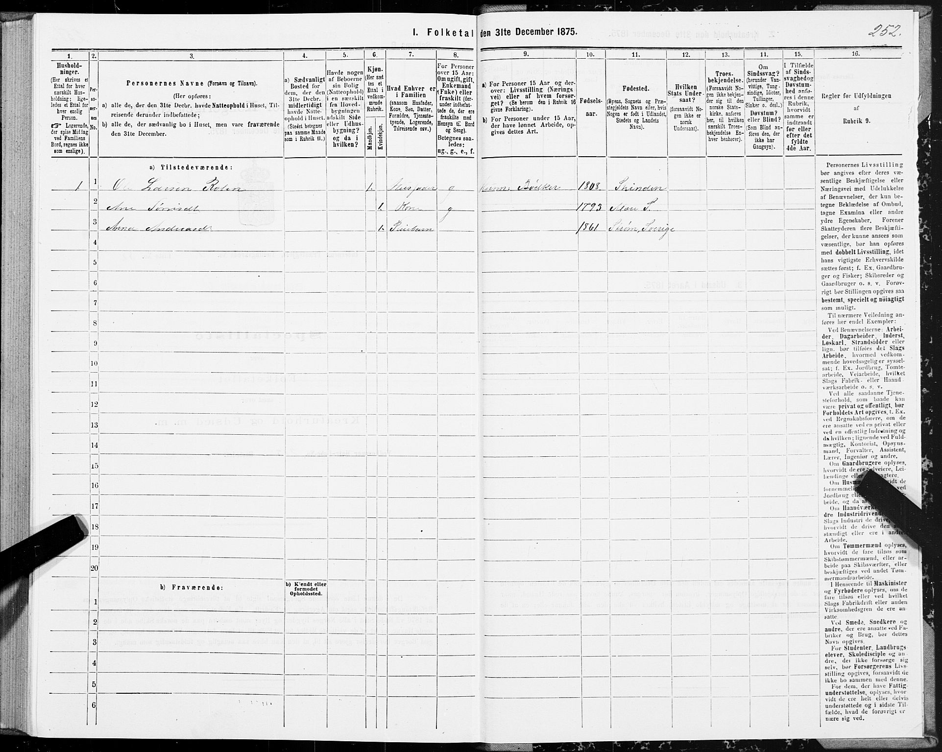 SAT, 1875 census for 1729P Inderøy, 1875, p. 4252