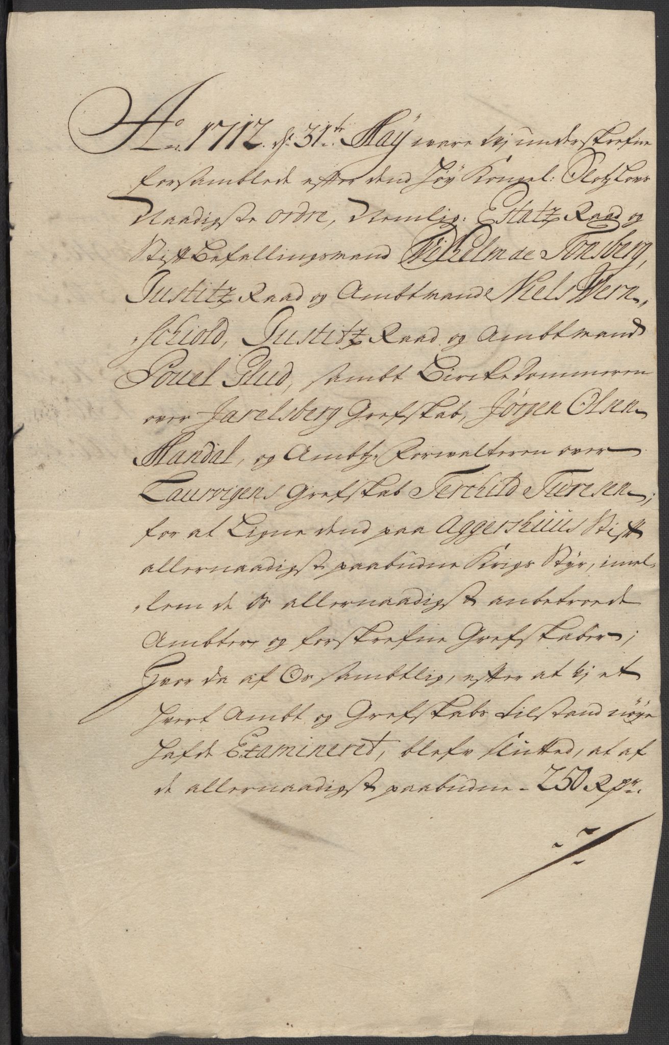 Rentekammeret inntil 1814, Reviderte regnskaper, Fogderegnskap, RA/EA-4092/R33/L1984: Fogderegnskap Larvik grevskap, 1712, p. 186