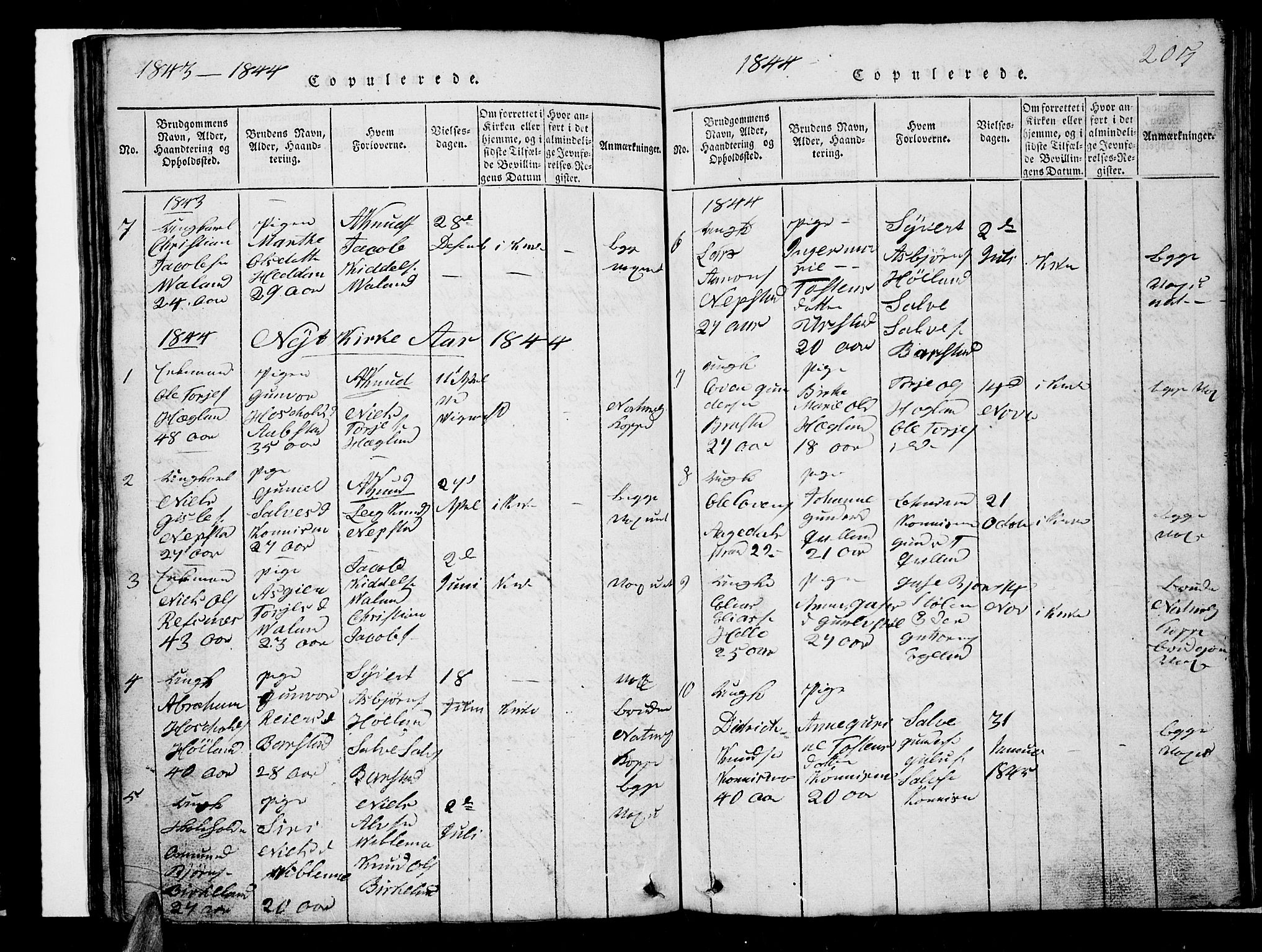 Nord-Audnedal sokneprestkontor, SAK/1111-0032/F/Fb/Fba/L0001: Parish register (copy) no. B 1, 1815-1856, p. 205