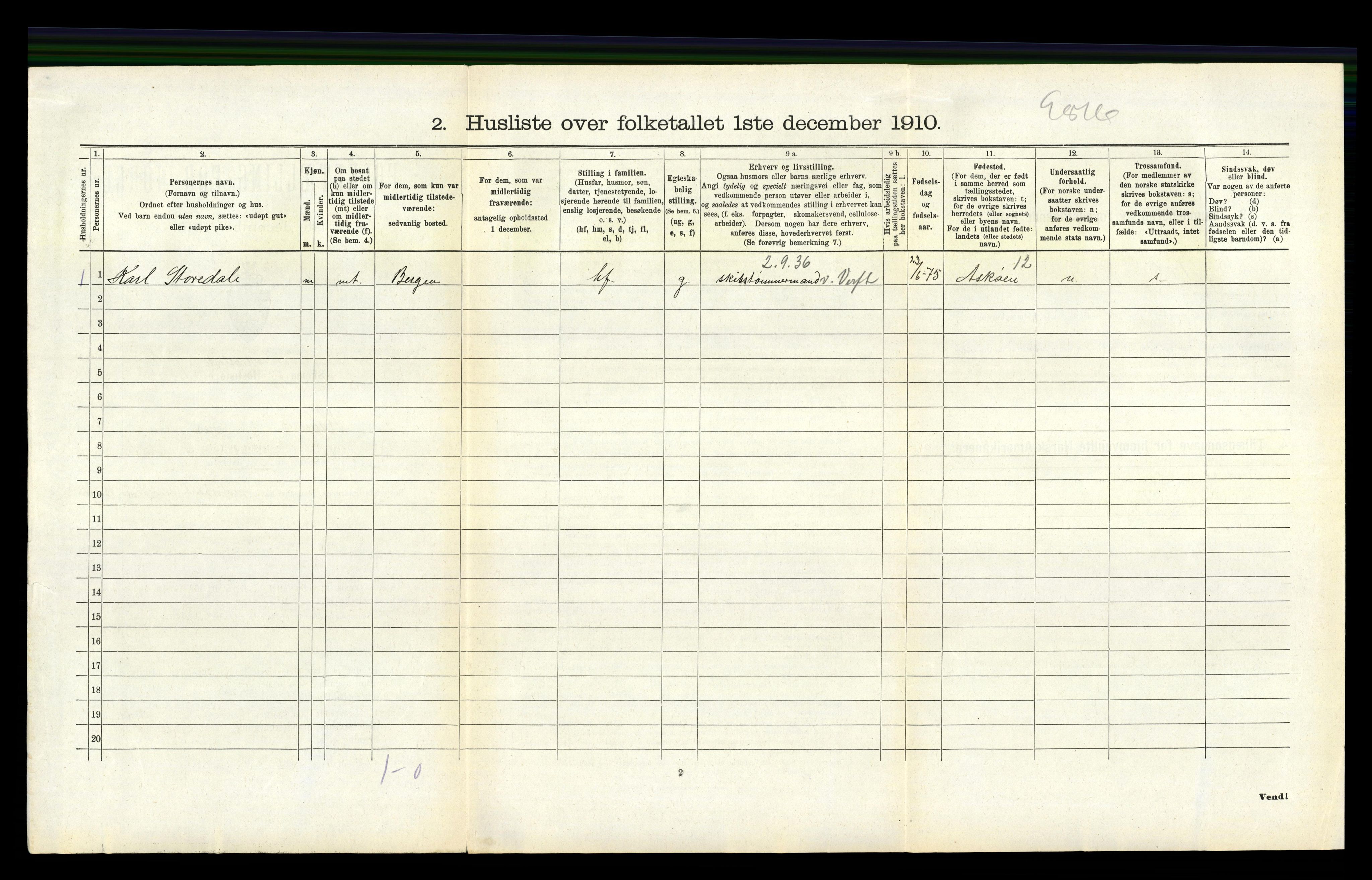 RA, 1910 census for Hamre, 1910, p. 557