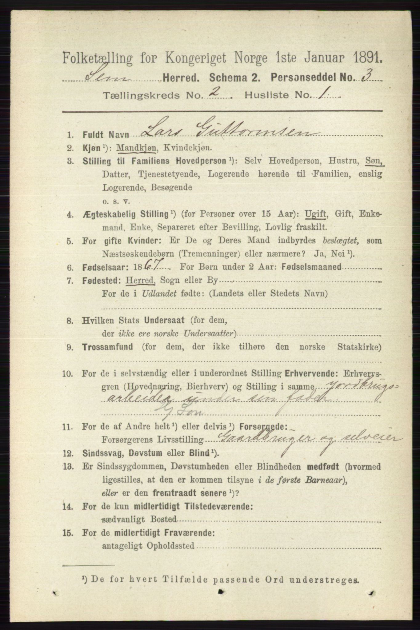 RA, 1891 census for 0721 Sem, 1891, p. 642