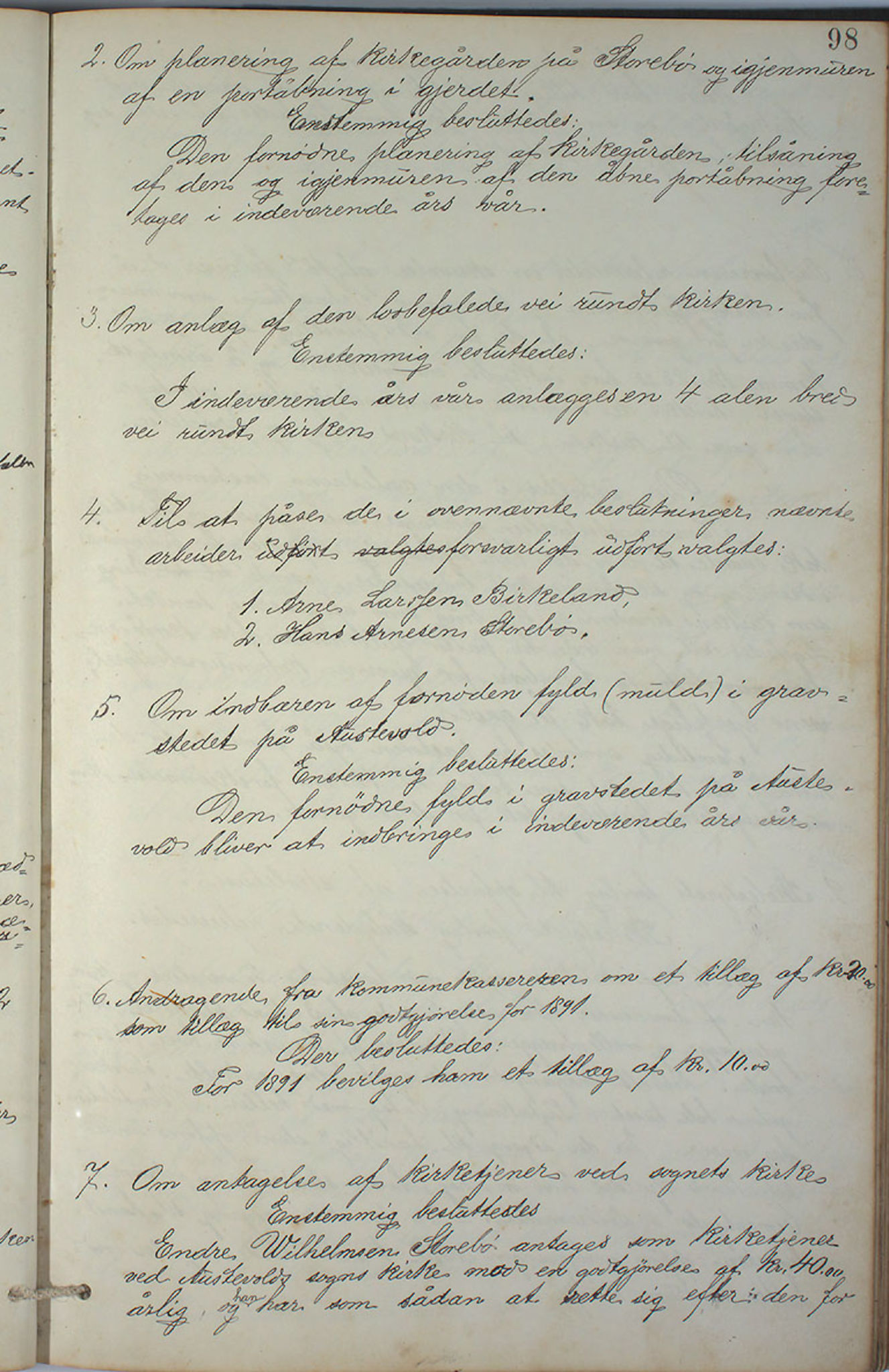 Austevoll kommune. Formannskapet, IKAH/1244-021/A/Aa/L0001: Forhandlingsprotokoll for heradstyret, 1886-1900, p. 196