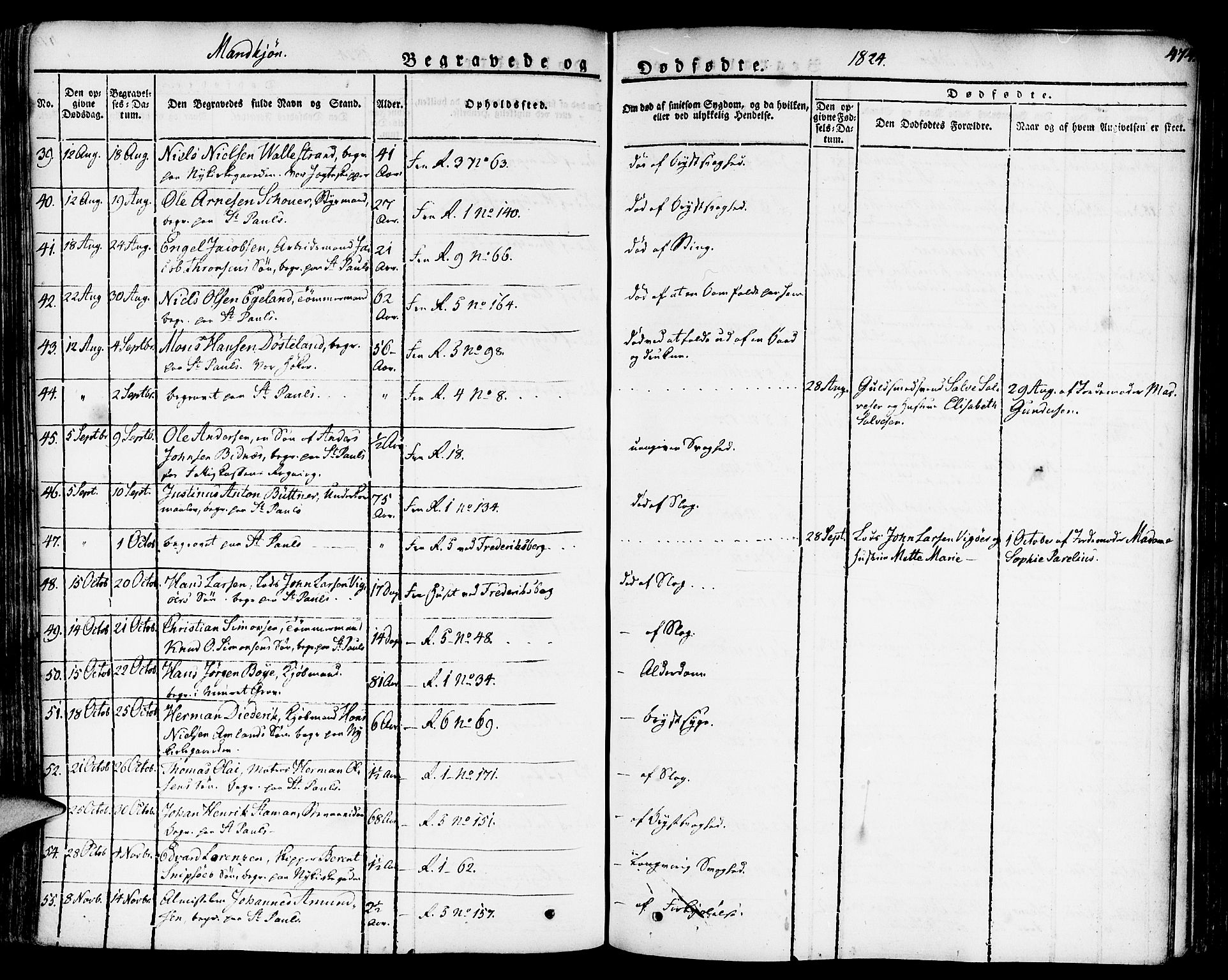 Nykirken Sokneprestembete, SAB/A-77101/H/Haa/L0012: Parish register (official) no. A 12, 1821-1844, p. 474