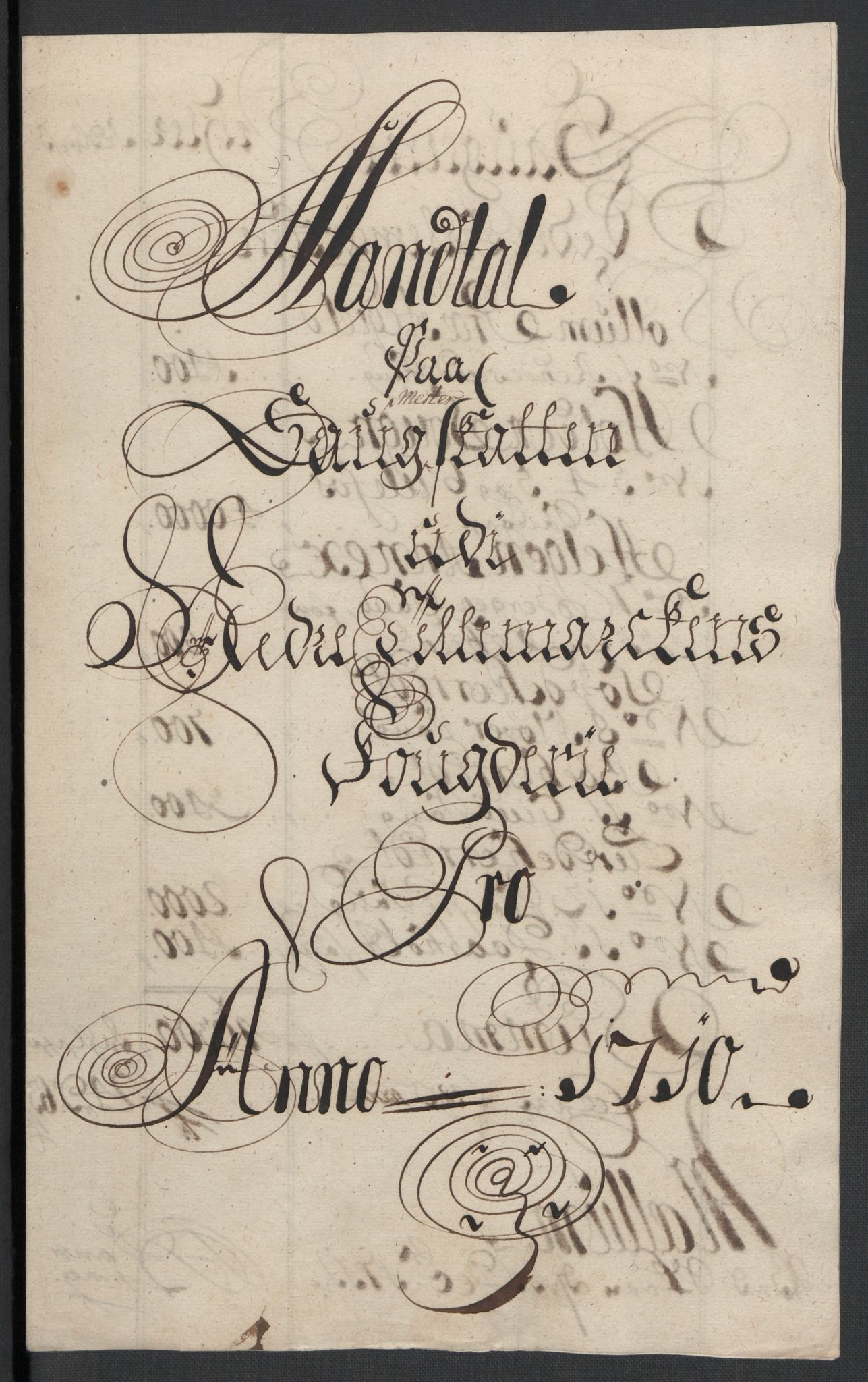 Rentekammeret inntil 1814, Reviderte regnskaper, Fogderegnskap, RA/EA-4092/R36/L2119: Fogderegnskap Øvre og Nedre Telemark og Bamble, 1710, p. 42