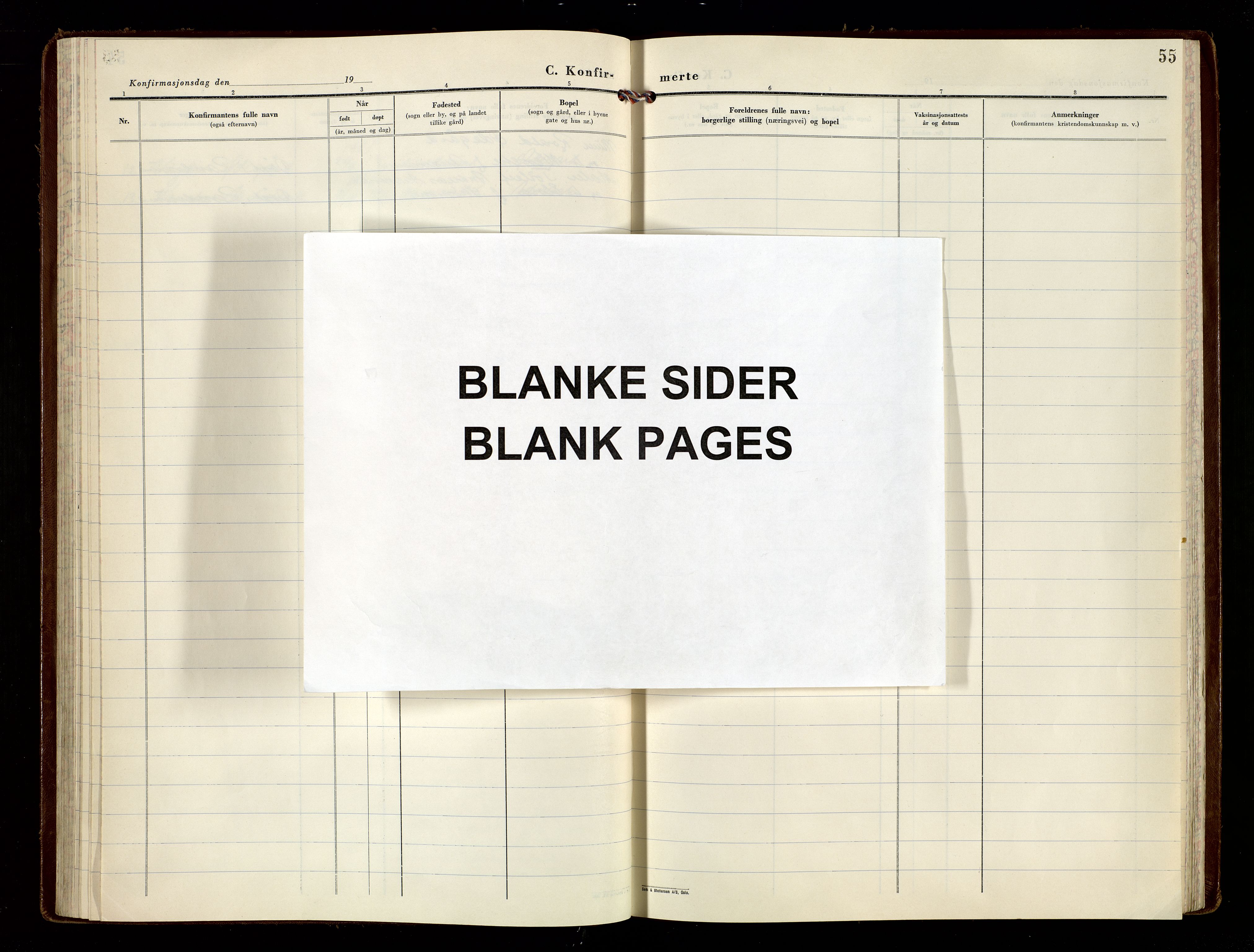 Oddernes sokneprestkontor, AV/SAK-1111-0033/F/Fa/Fab/L0006: Parish register (official) no. A 6, 1954-1965, p. 55