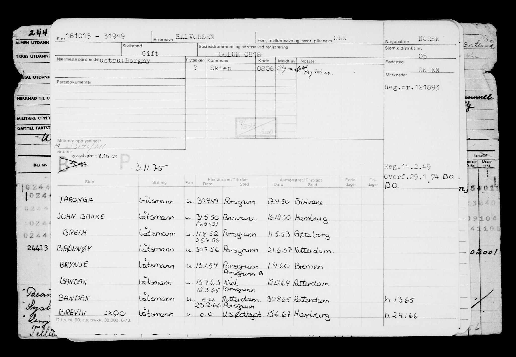 Direktoratet for sjømenn, AV/RA-S-3545/G/Gb/L0134: Hovedkort, 1915, p. 20