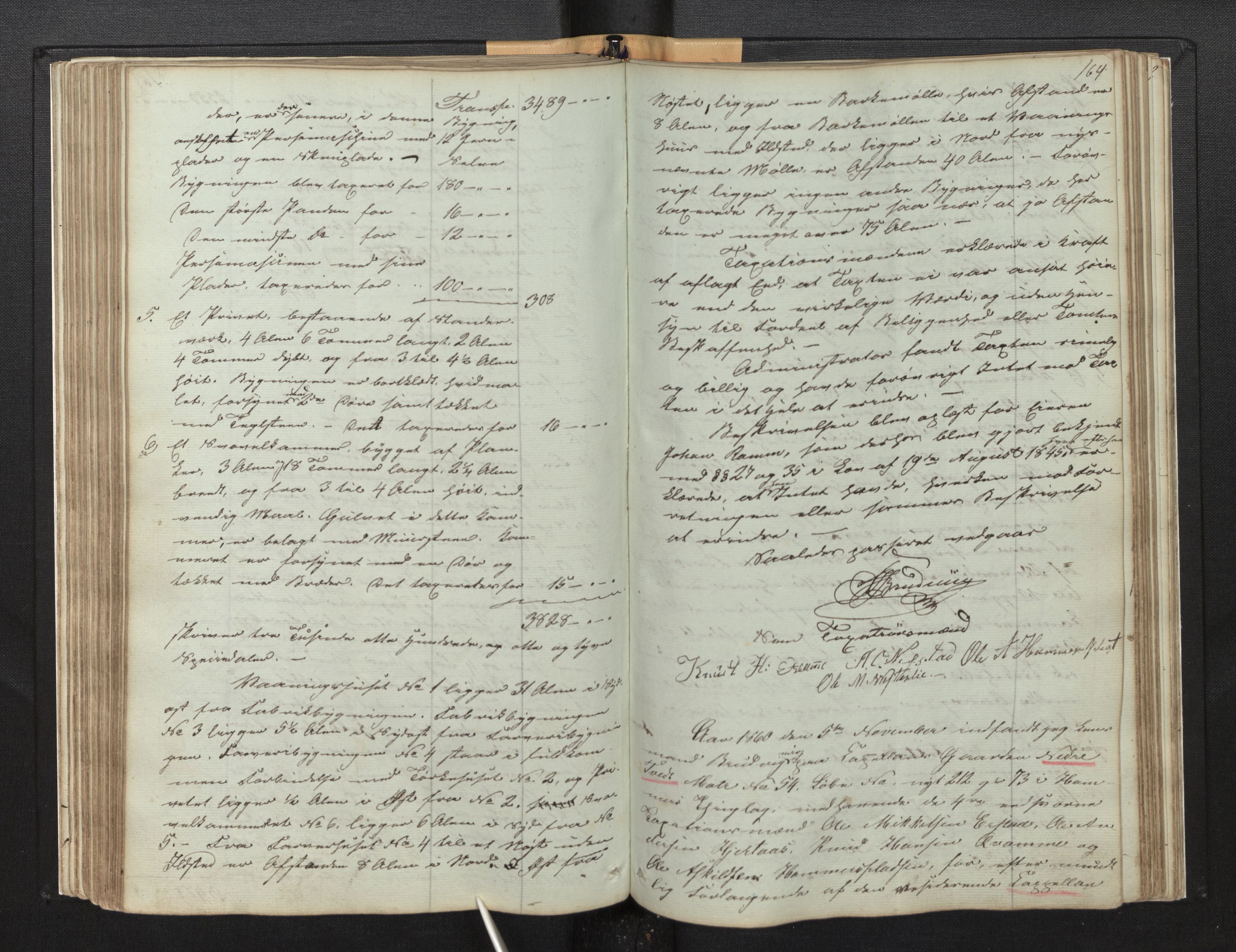 Lensmannen i Hamre, AV/SAB-A-32601/0012/L0001: Branntakstprotokoll, 1846-1872, p. 163b-164a