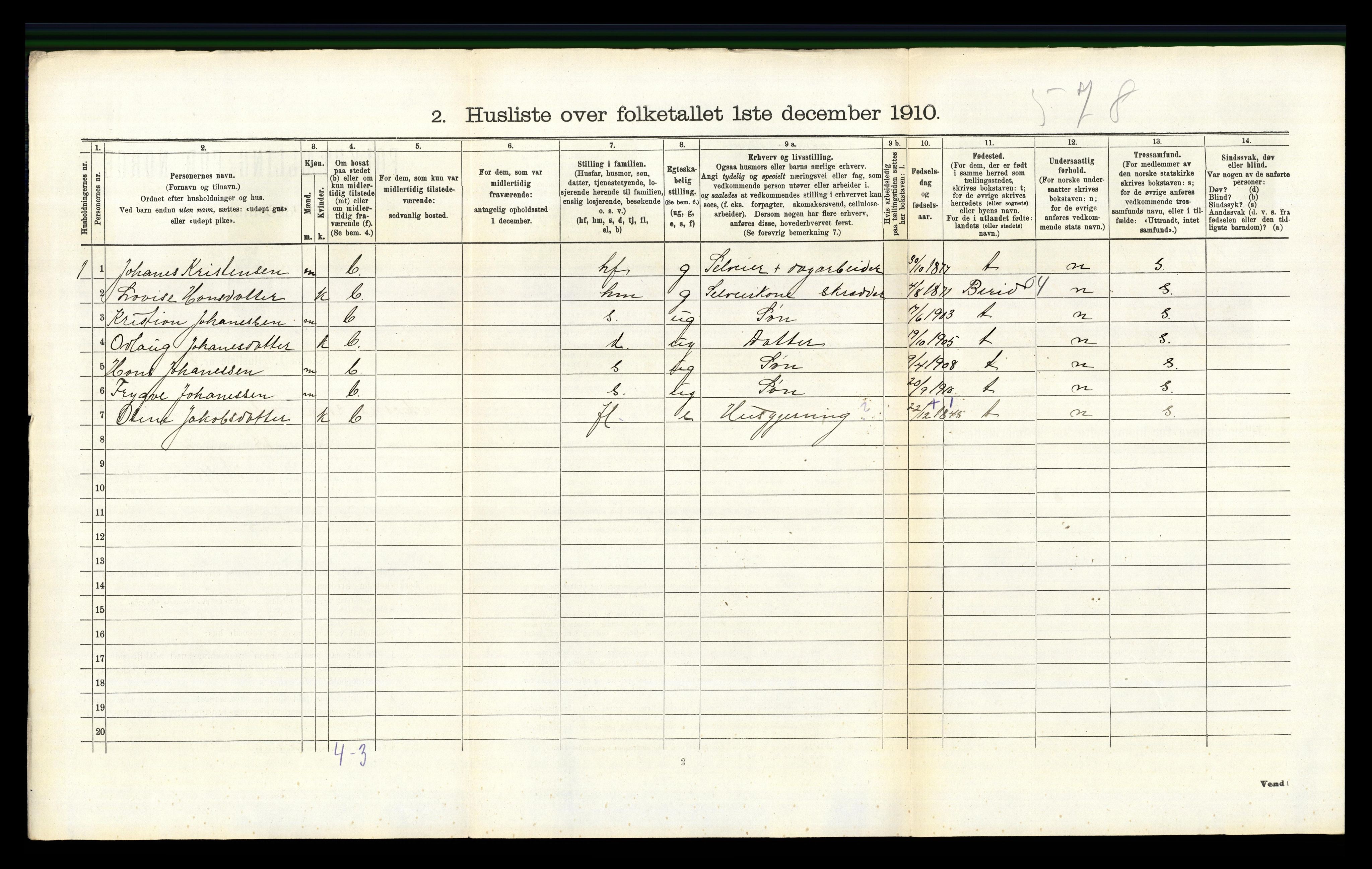 RA, 1910 census for Fåberg, 1910, p. 241