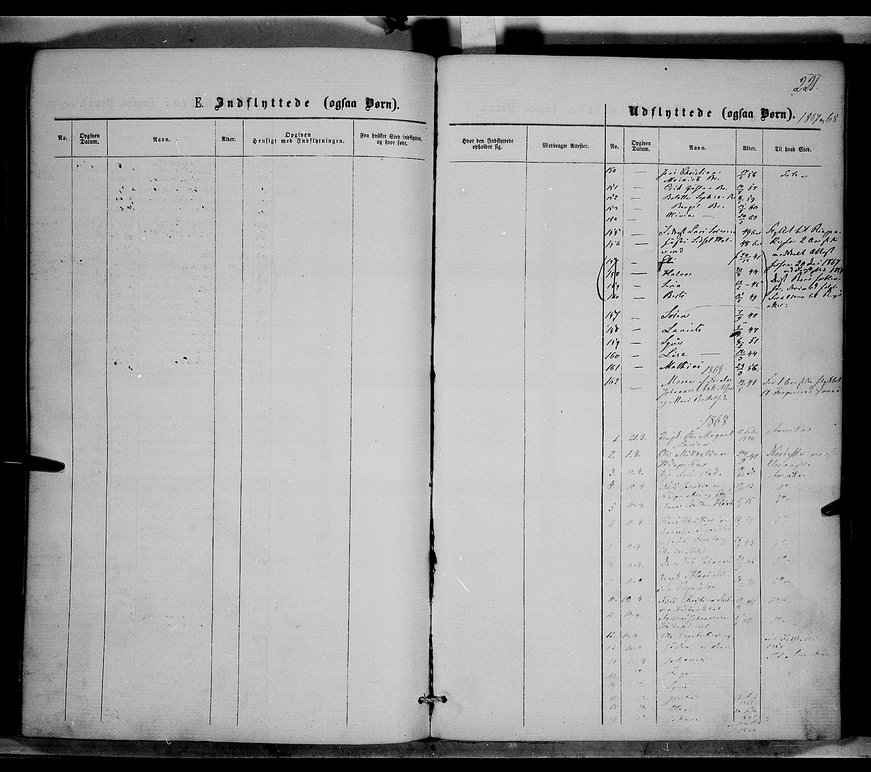 Nordre Land prestekontor, SAH/PREST-124/H/Ha/Haa/L0001: Parish register (official) no. 1, 1860-1871, p. 221