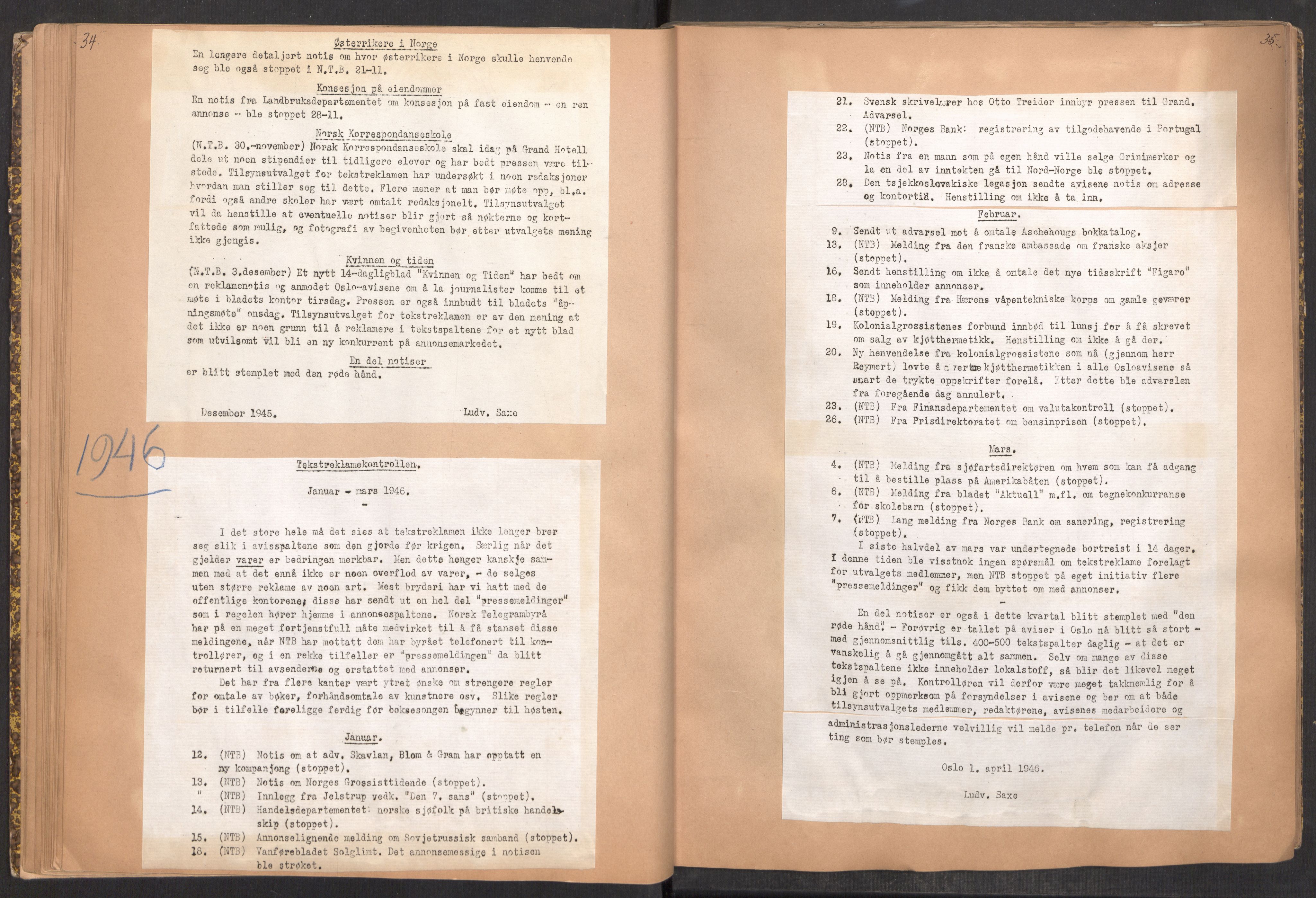 Tekstreklameutvalget, RA/PA-0854/A/Aa/L0003: Møtereferat, 1938-1955, p. 34-35