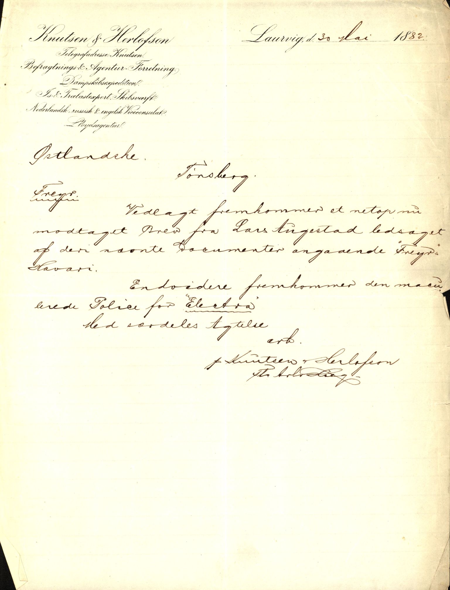 Pa 63 - Østlandske skibsassuranceforening, VEMU/A-1079/G/Ga/L0015/0010: Havaridokumenter / Cuba, Sirius, Freyr, Noatun, Frey, 1882, p. 51