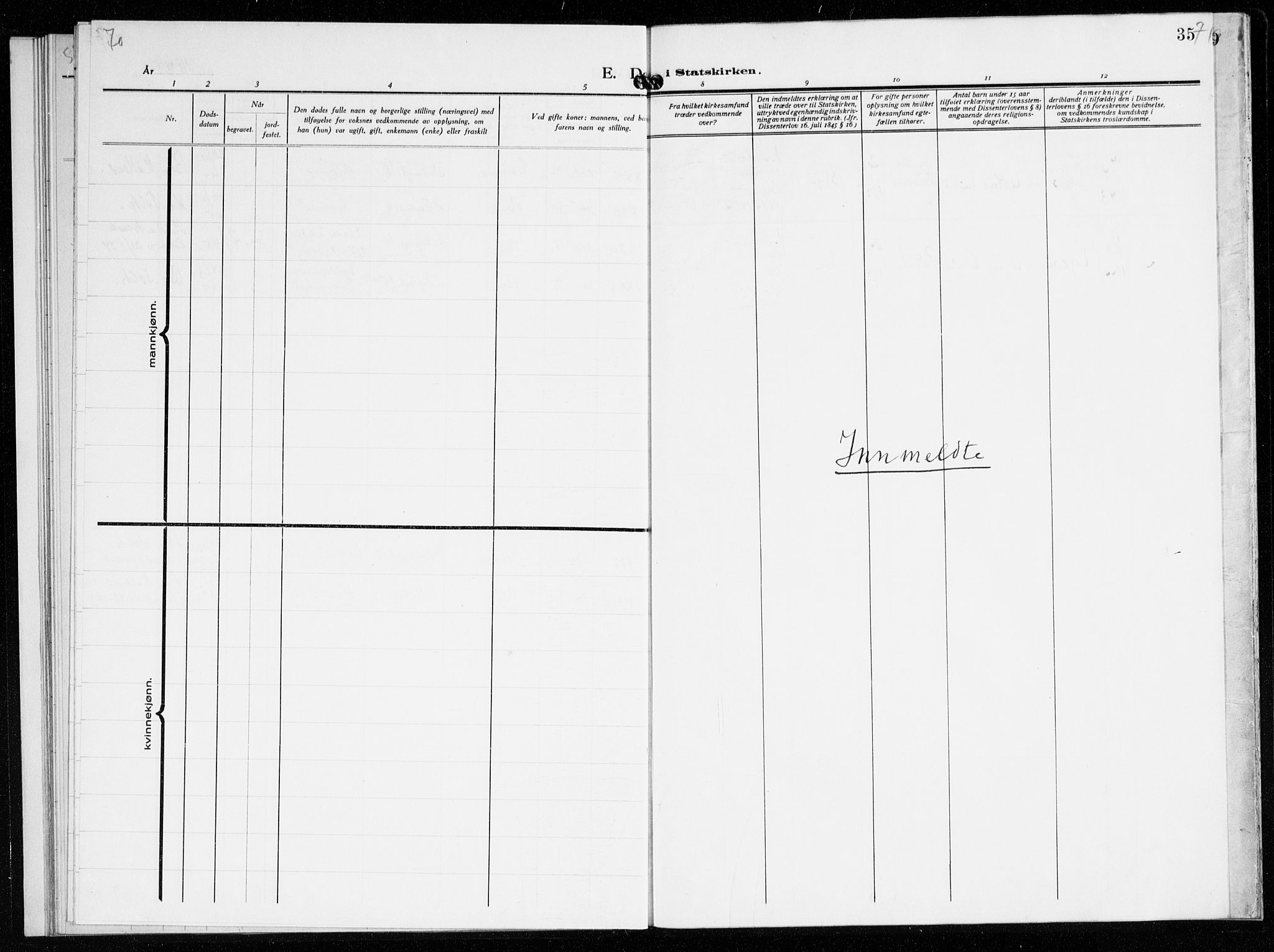 St. Jacob sokneprestembete, AV/SAB-A-78001/H/Haa/L0023: Parish register (official) no. G 1, 1942-1945, p. 35