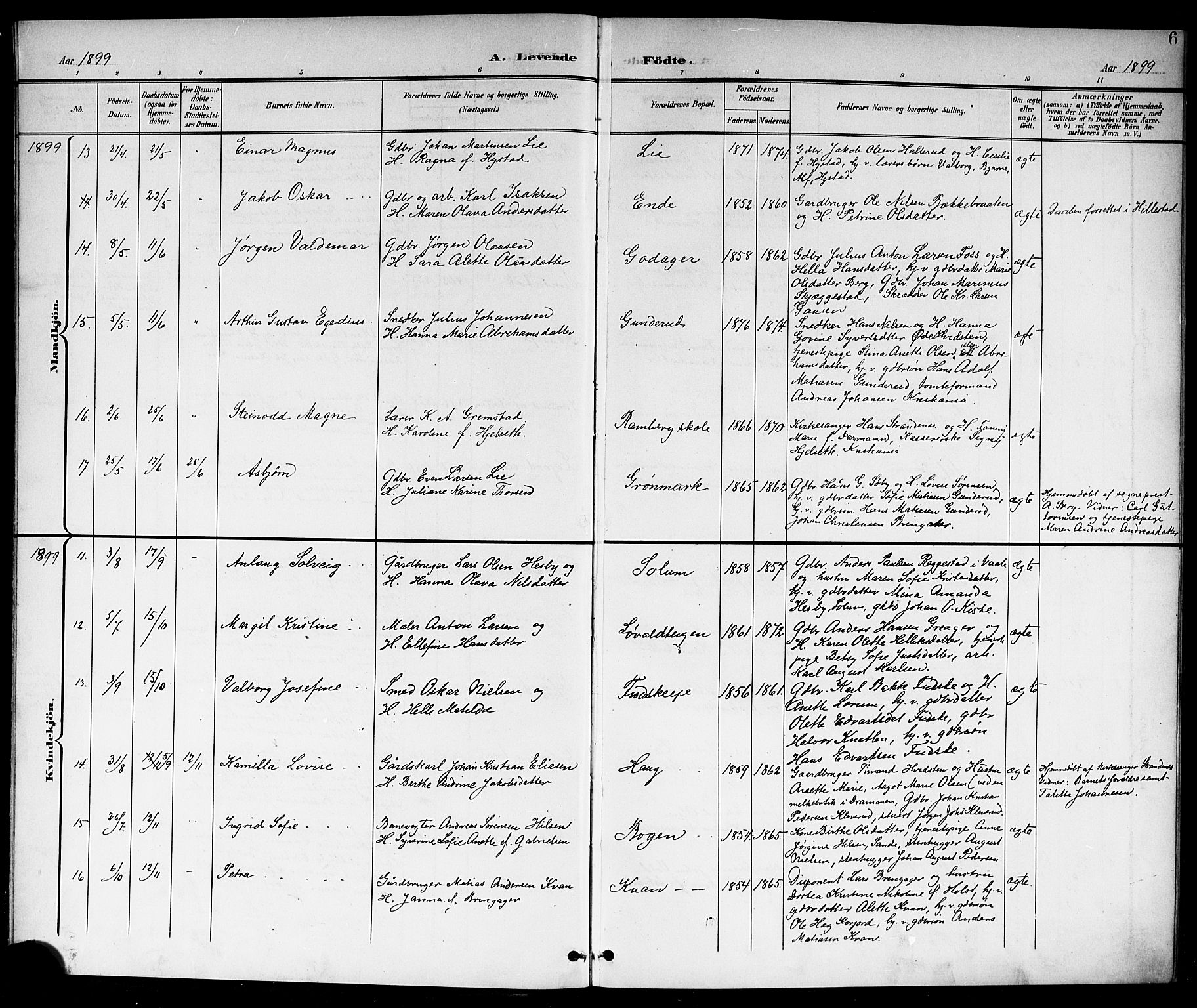 Botne kirkebøker, AV/SAKO-A-340/G/Ga/L0004: Parish register (copy) no. I 4, 1899-1915, p. 6