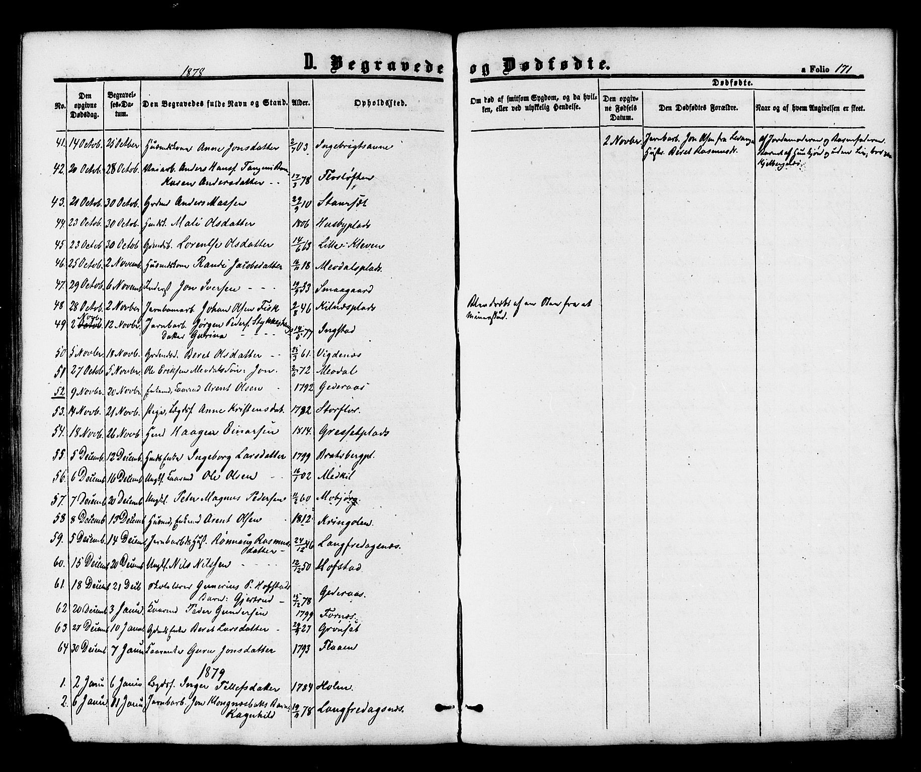 Ministerialprotokoller, klokkerbøker og fødselsregistre - Nord-Trøndelag, SAT/A-1458/703/L0029: Parish register (official) no. 703A02, 1863-1879, p. 171