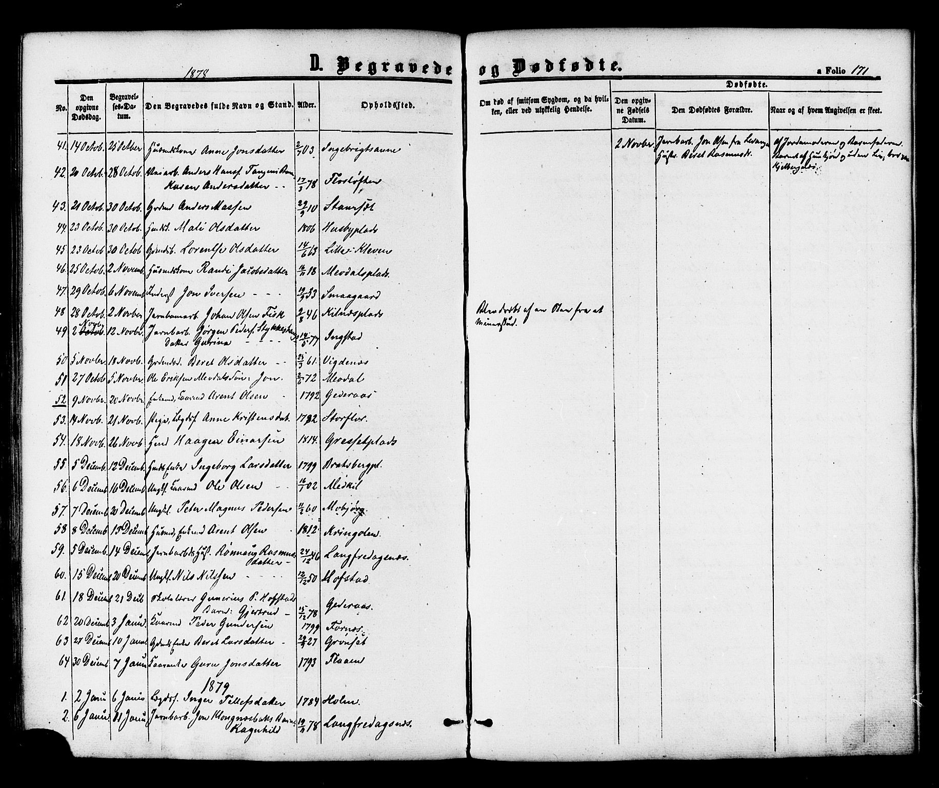 Ministerialprotokoller, klokkerbøker og fødselsregistre - Nord-Trøndelag, AV/SAT-A-1458/703/L0029: Parish register (official) no. 703A02, 1863-1879, p. 171