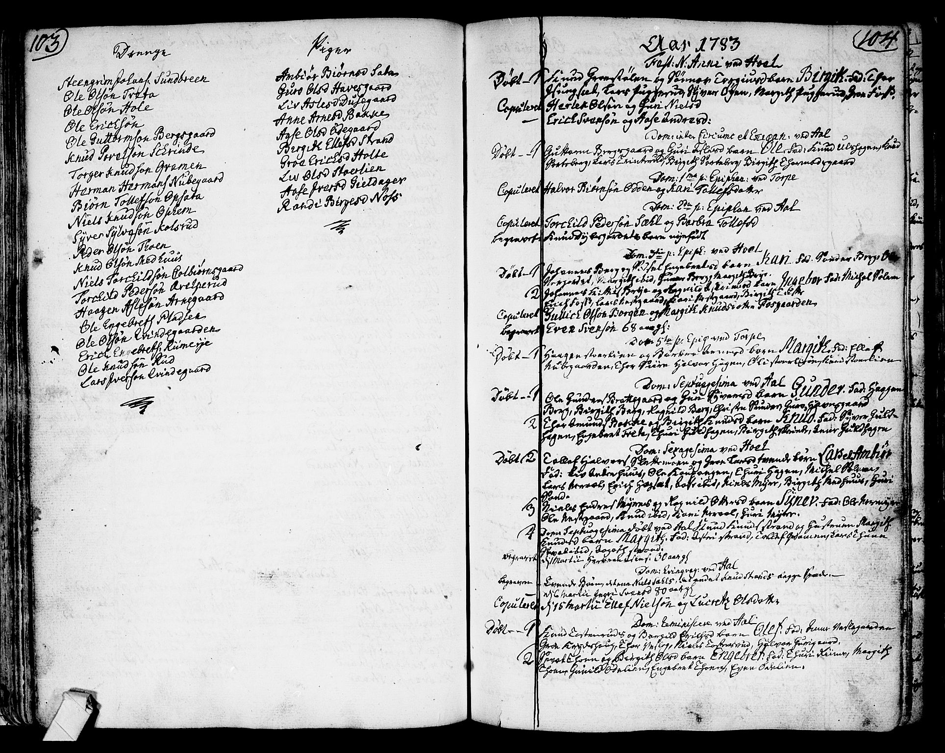 Ål kirkebøker, SAKO/A-249/F/Fa/L0002: Parish register (official) no. I 2, 1771-1806, p. 103-104