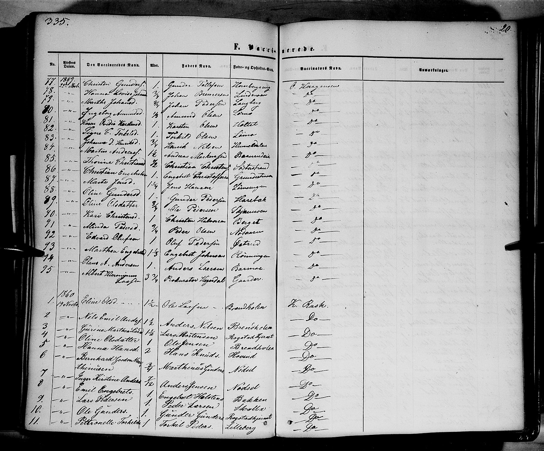 Elverum prestekontor, SAH/PREST-044/H/Ha/Haa/L0010: Parish register (official) no. 10, 1857-1868, p. 335