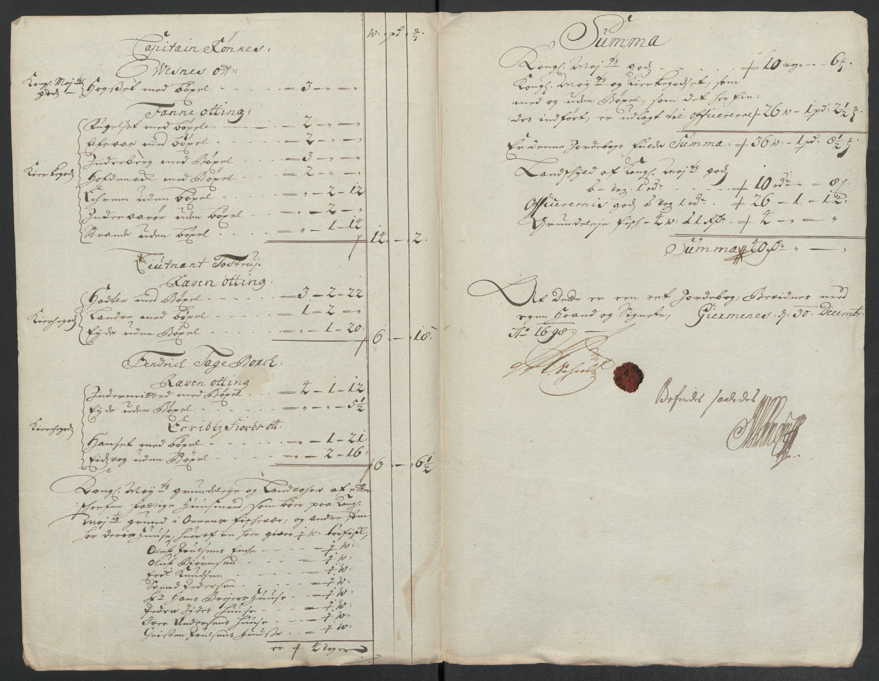 Rentekammeret inntil 1814, Reviderte regnskaper, Fogderegnskap, RA/EA-4092/R55/L3653: Fogderegnskap Romsdal, 1697-1698, p. 335