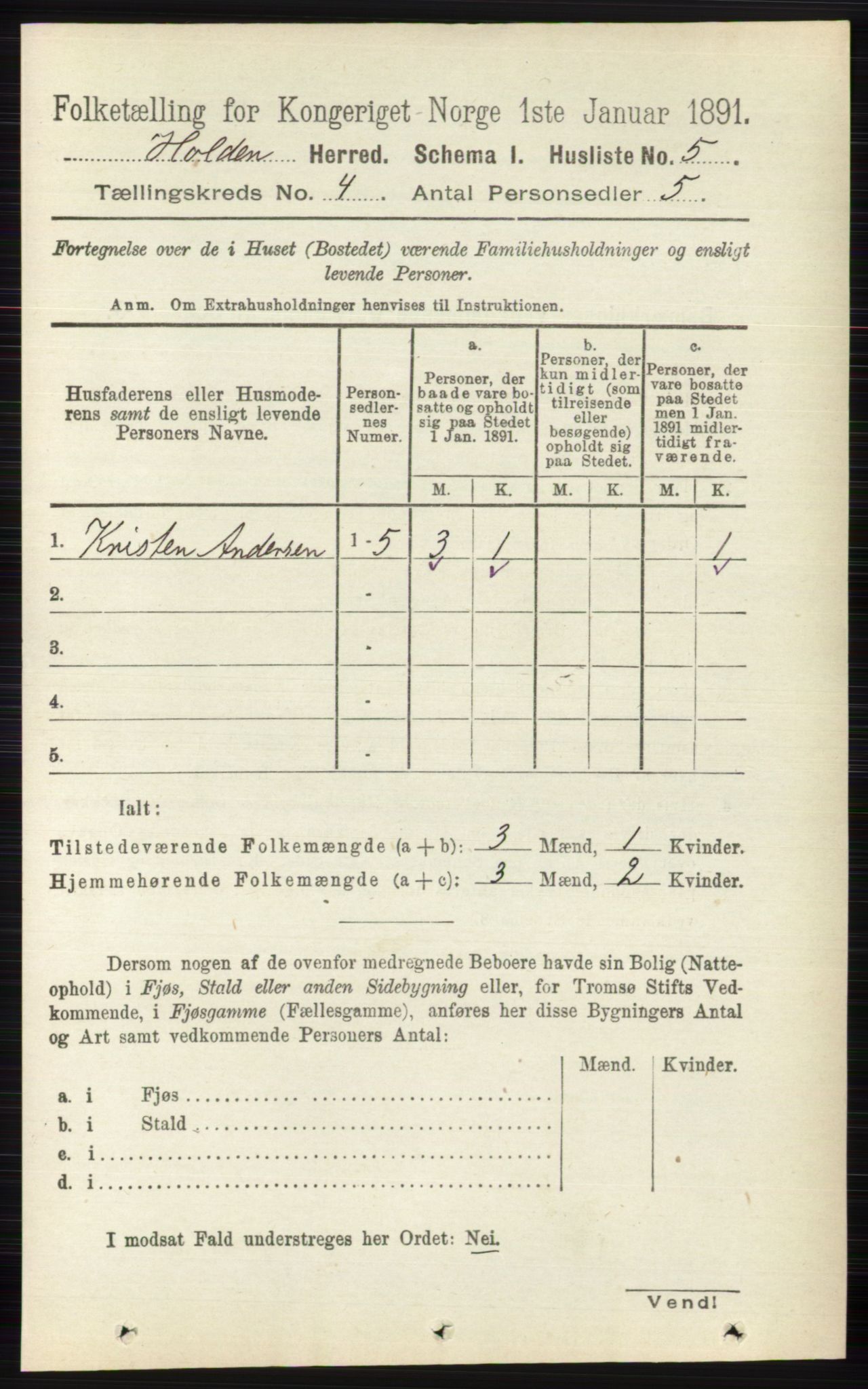 RA, 1891 census for 0819 Holla, 1891, p. 2178