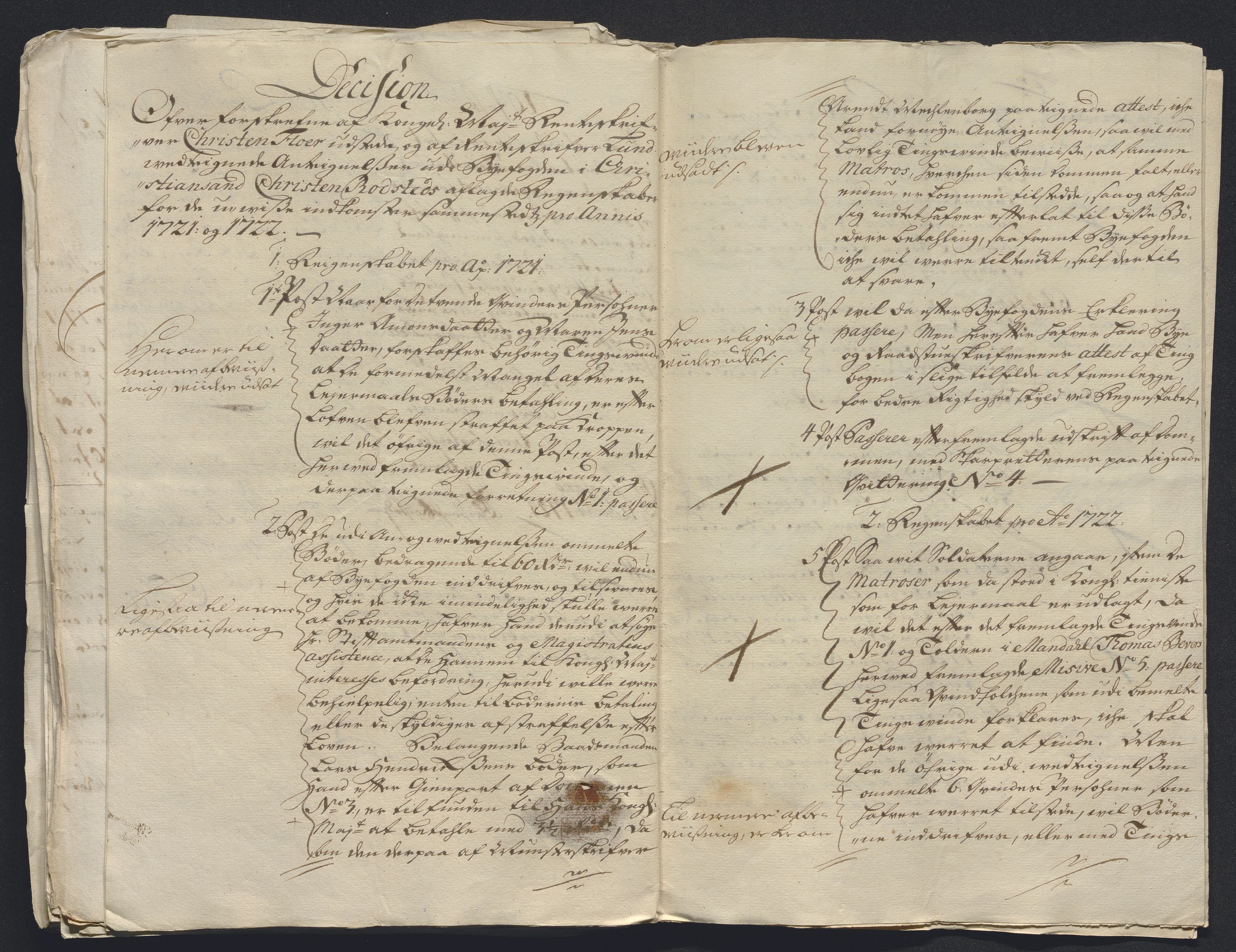 Rentekammeret inntil 1814, Reviderte regnskaper, Byregnskaper, AV/RA-EA-4066/R/Rm/L0286: [M19] Sikt og sakefall, 1719-1727, p. 209