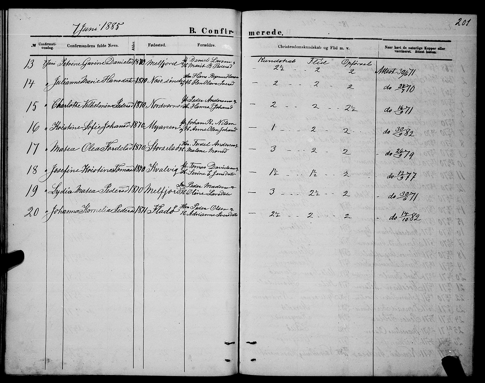 Ministerialprotokoller, klokkerbøker og fødselsregistre - Nordland, SAT/A-1459/841/L0620: Parish register (copy) no. 841C04, 1877-1896, p. 201