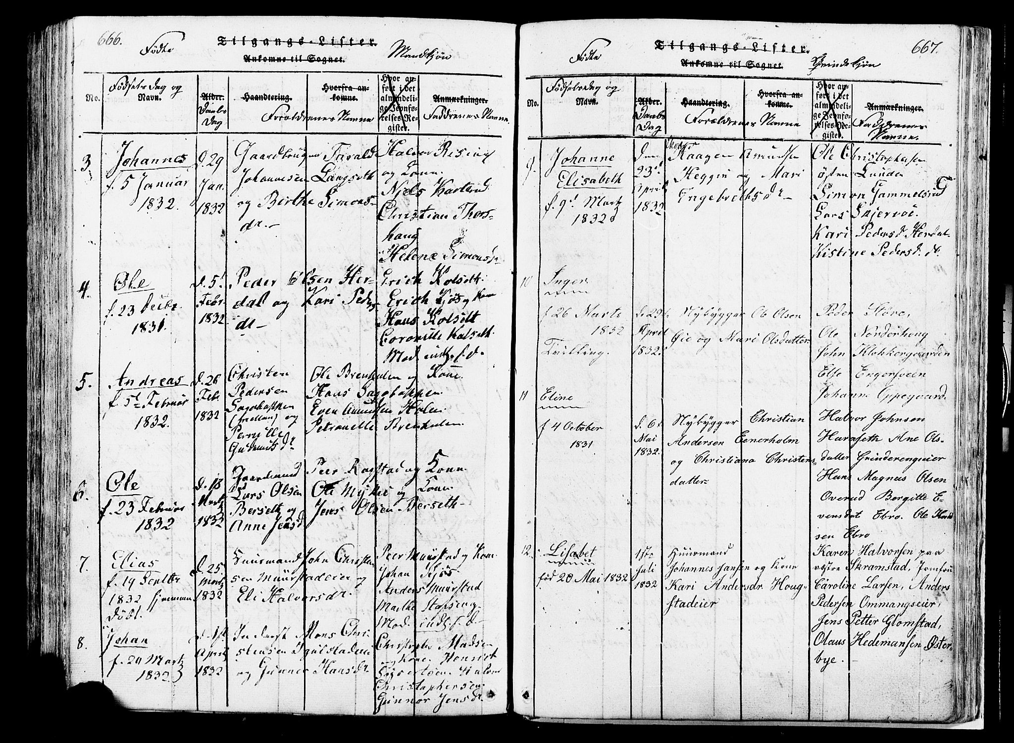 Løten prestekontor, AV/SAH-PREST-022/K/Ka/L0005: Parish register (official) no. 5, 1814-1832, p. 666-667