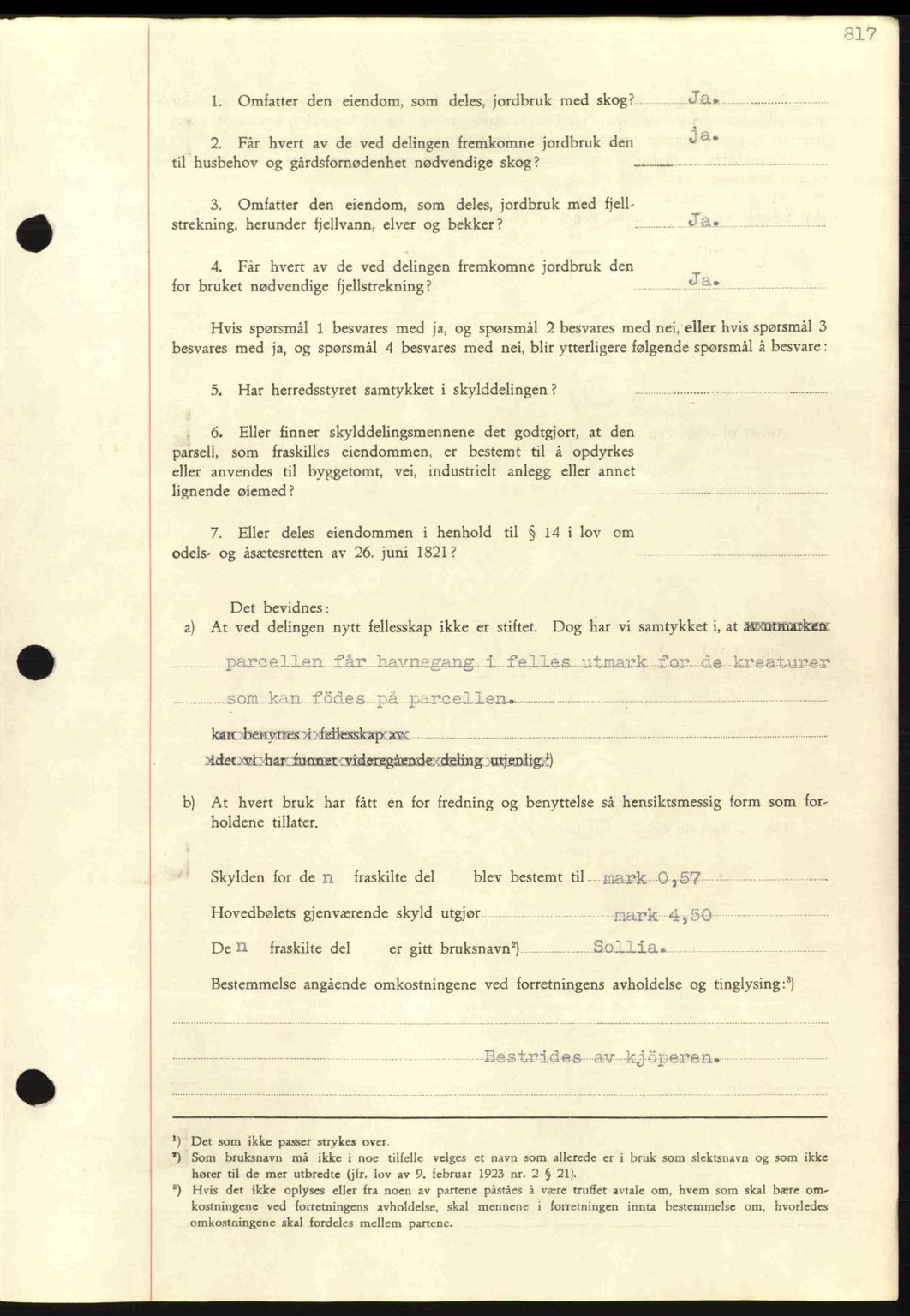 Nordmøre sorenskriveri, AV/SAT-A-4132/1/2/2Ca: Mortgage book no. A81, 1937-1937, Diary no: : 1647/1937