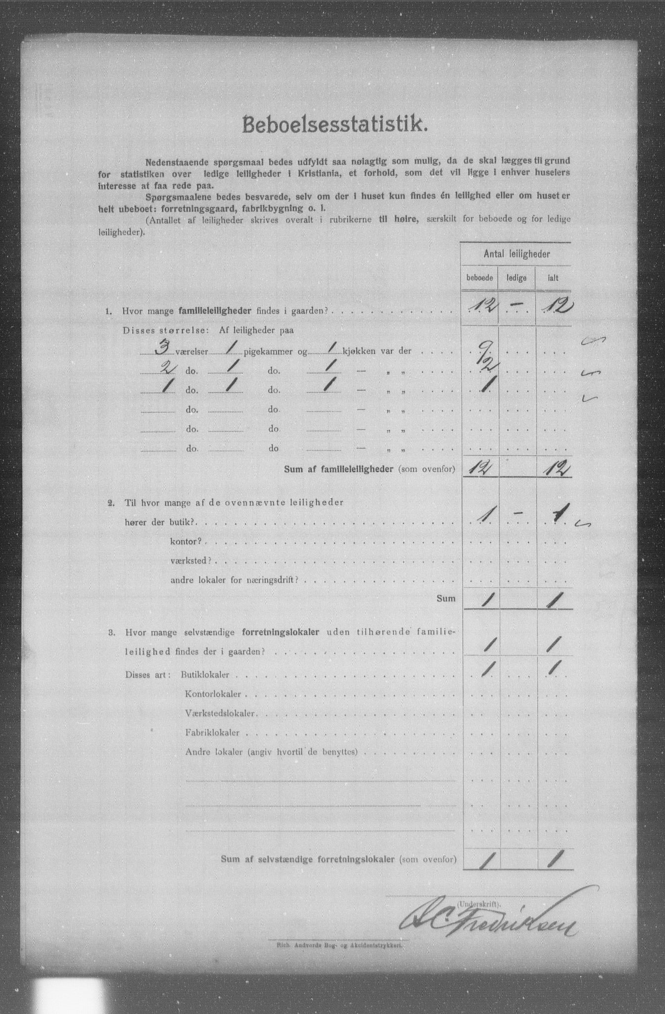 OBA, Municipal Census 1904 for Kristiania, 1904, p. 12177