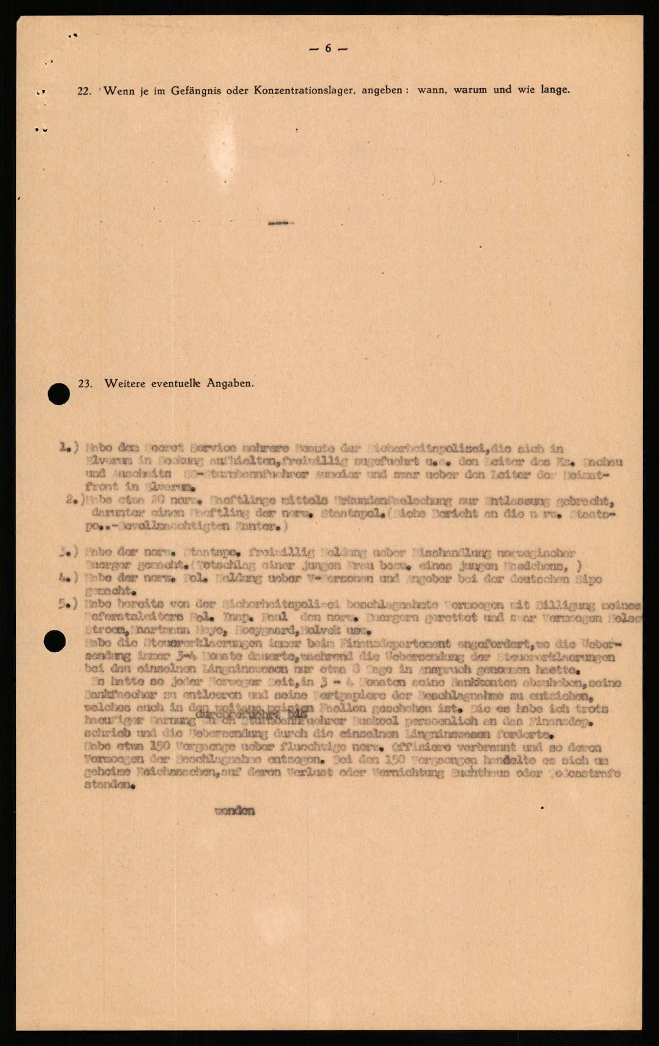 Forsvaret, Forsvarets overkommando II, AV/RA-RAFA-3915/D/Db/L0018: CI Questionaires. Tyske okkupasjonsstyrker i Norge. Tyskere., 1945-1946, p. 453