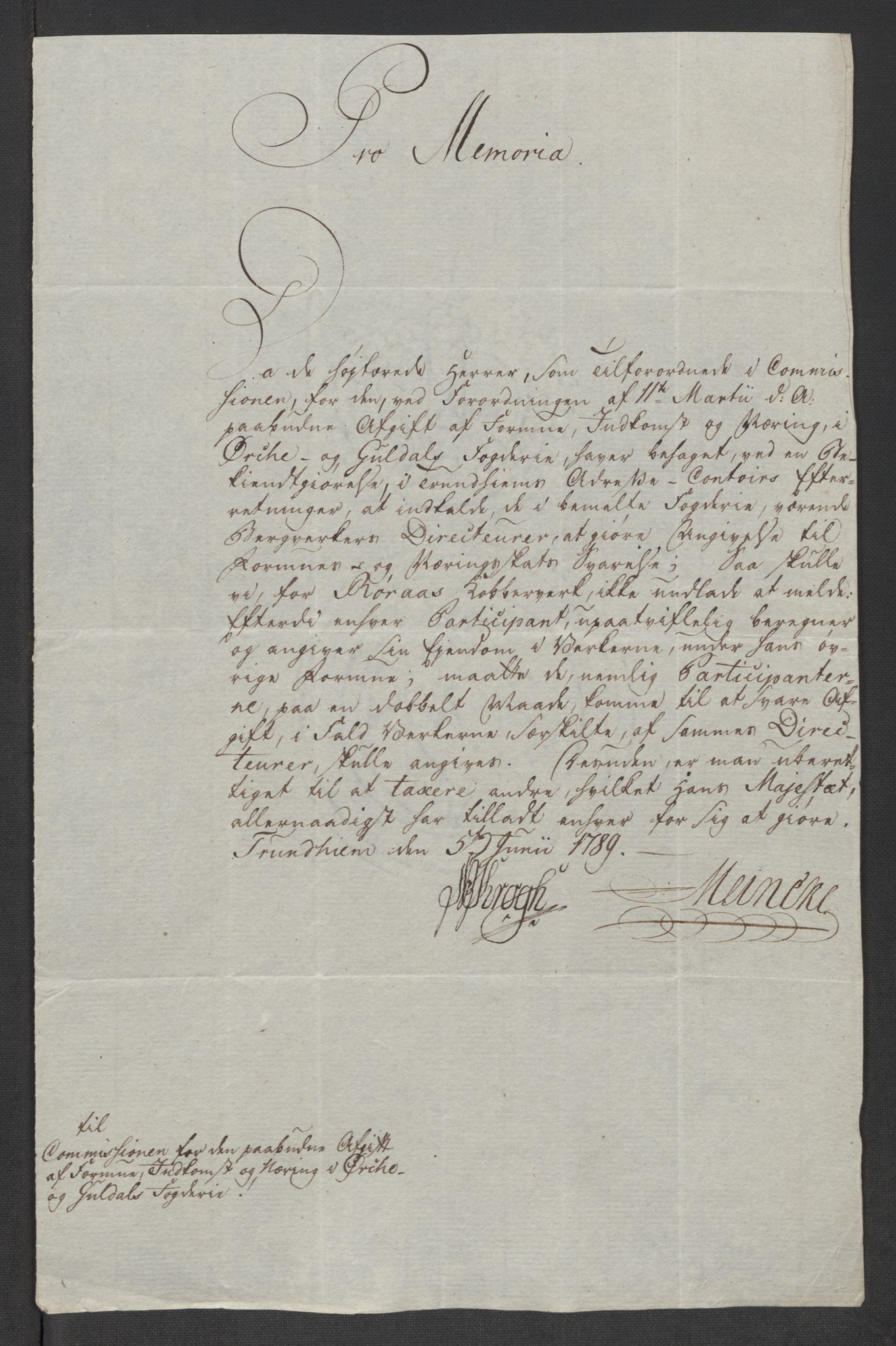 Rentekammeret inntil 1814, Reviderte regnskaper, Mindre regnskaper, AV/RA-EA-4068/Rf/Rfe/L0032: Numedal og Sandsvær fogderi, Orkdal og Gauldal fogderi, 1789, p. 142