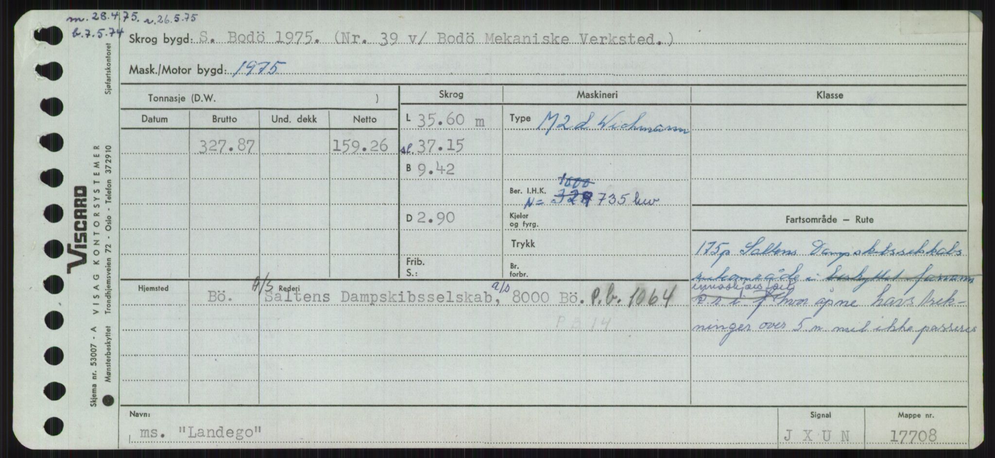 Sjøfartsdirektoratet med forløpere, Skipsmålingen, AV/RA-S-1627/H/Ha/L0003/0002: Fartøy, Hilm-Mar / Fartøy, Kom-Mar, p. 287