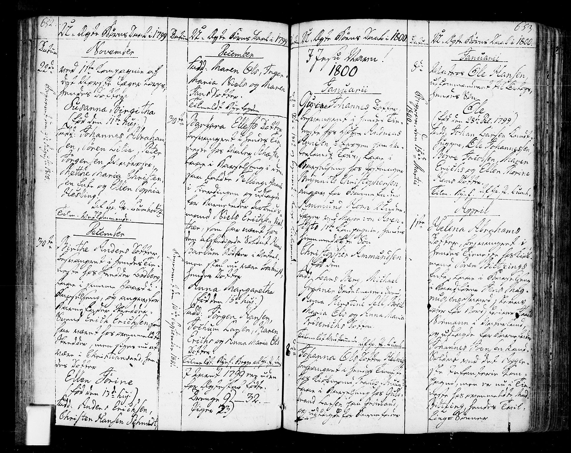 Oslo domkirke Kirkebøker, SAO/A-10752/F/Fa/L0005: Parish register (official) no. 5, 1787-1806, p. 652-653