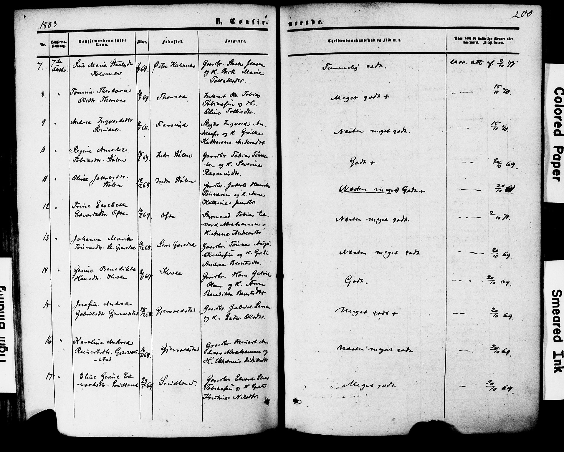 Herad sokneprestkontor, AV/SAK-1111-0018/F/Fa/Faa/L0005: Parish register (official) no. A 5, 1853-1886, p. 200