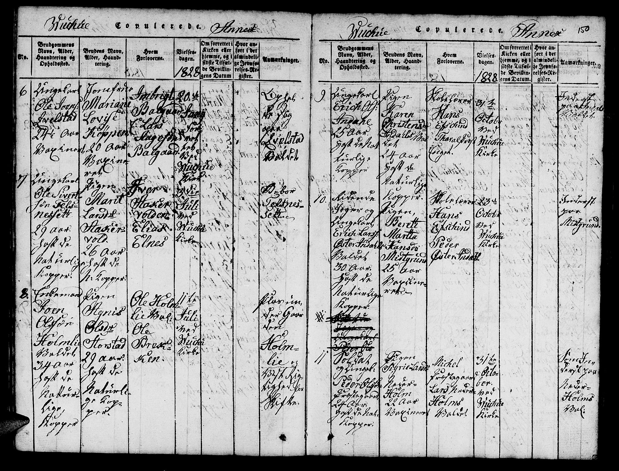 Ministerialprotokoller, klokkerbøker og fødselsregistre - Nord-Trøndelag, AV/SAT-A-1458/724/L0265: Parish register (copy) no. 724C01, 1816-1845, p. 150