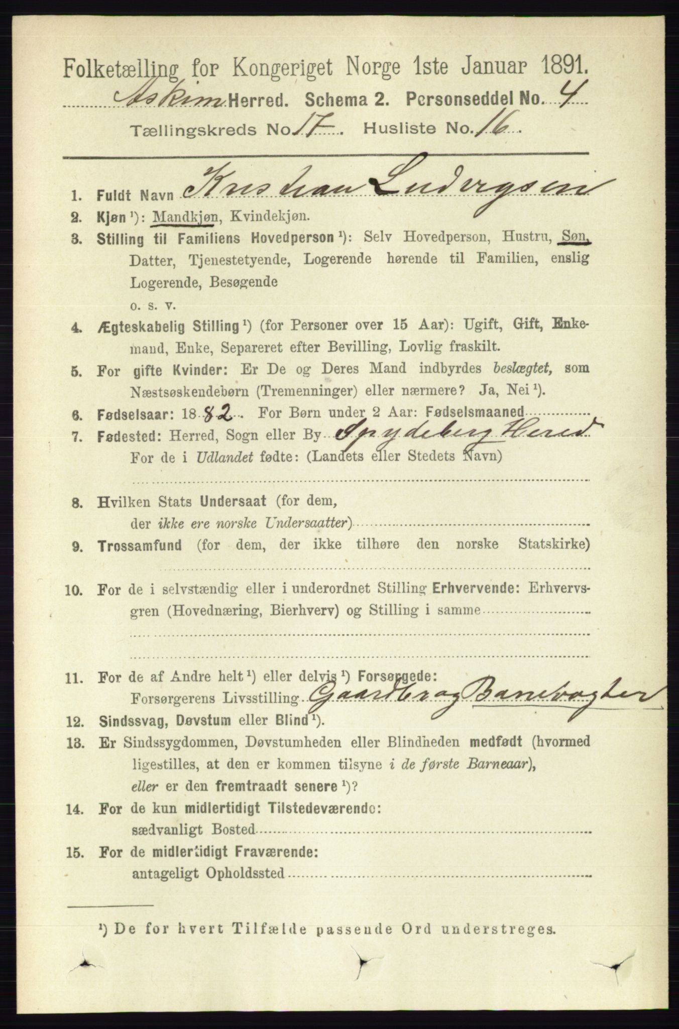 RA, 1891 census for 0124 Askim, 1891, p. 2943