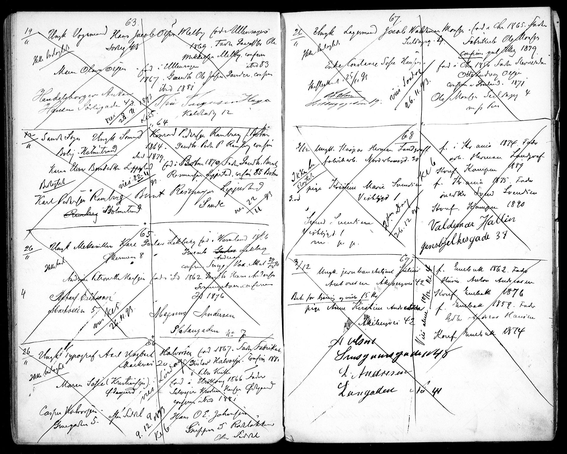 Kampen prestekontor Kirkebøker, SAO/A-10853/H/Ha/L0001: Banns register no. 1, 1890-1899